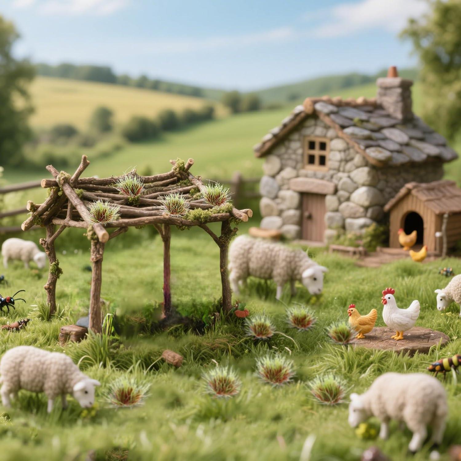 Hierba Estática KALIONE 208 PCS para Modelos DIY - Multicolor