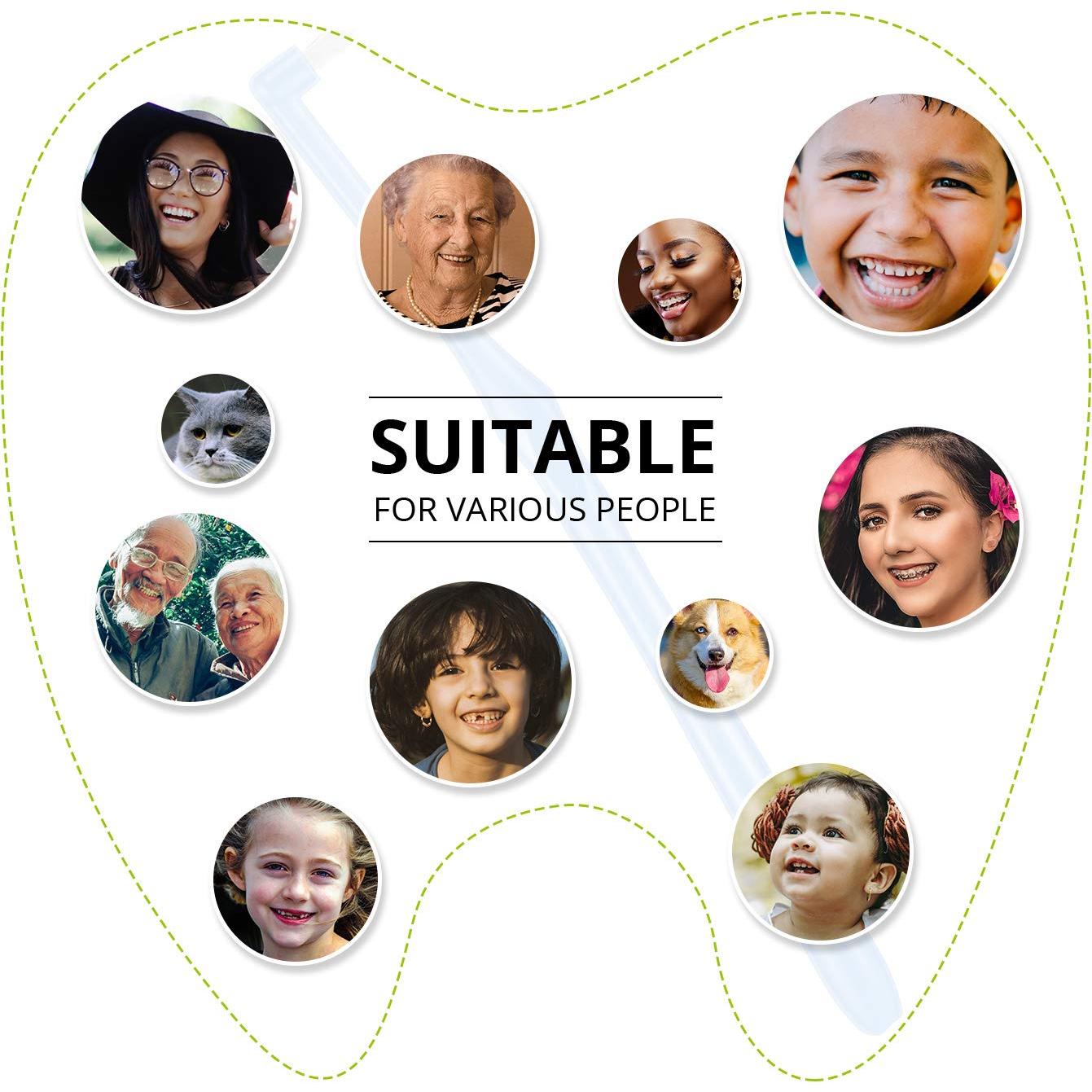 Boao 6 Cepillos de Dientes Tufted Suaves Interdentales