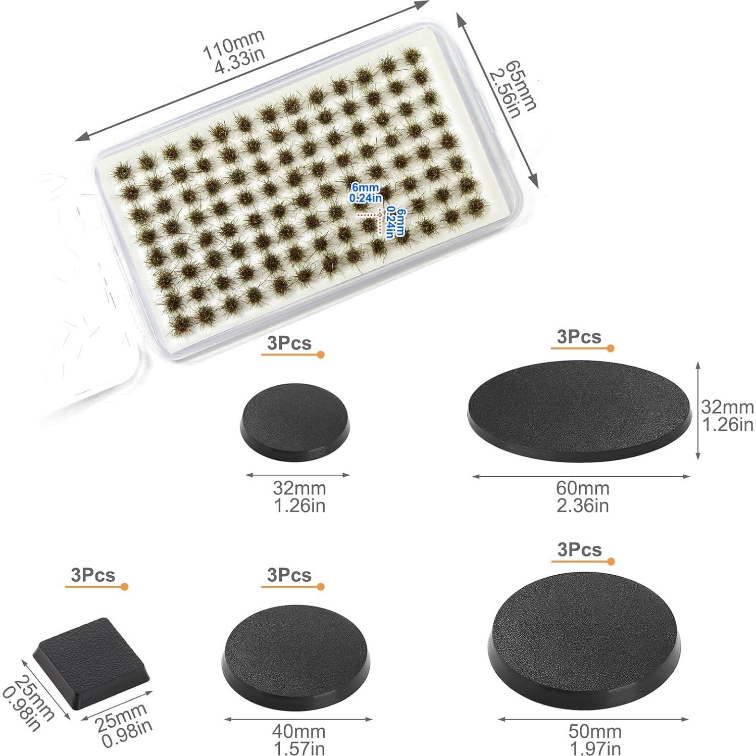 Arbustos Miniatura para Juegos de Guerra Evemodel - 15 Bases