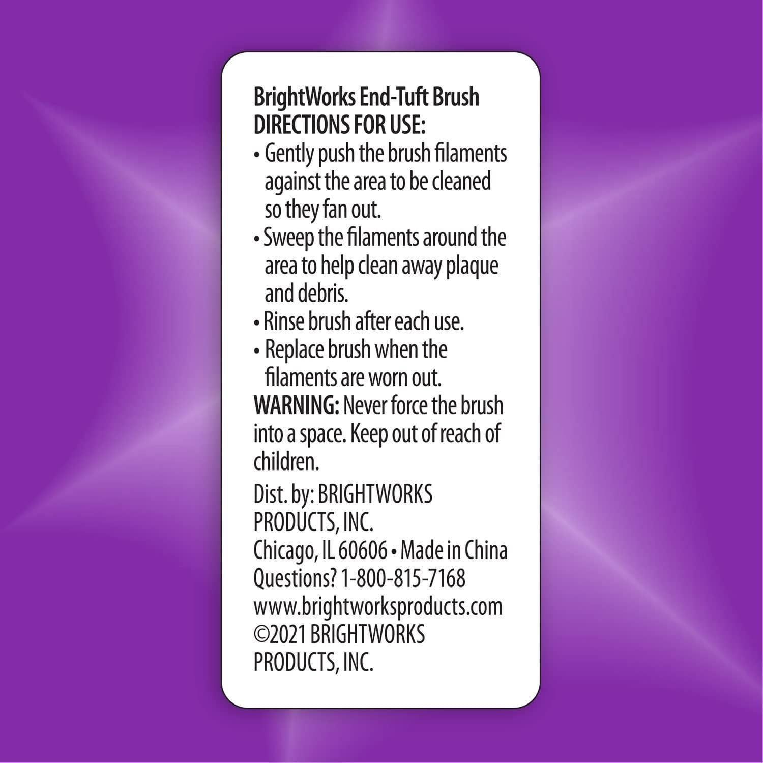 Cepillo Manual Tuft BrightWorks para Áreas Difíciles - Paquete de 3