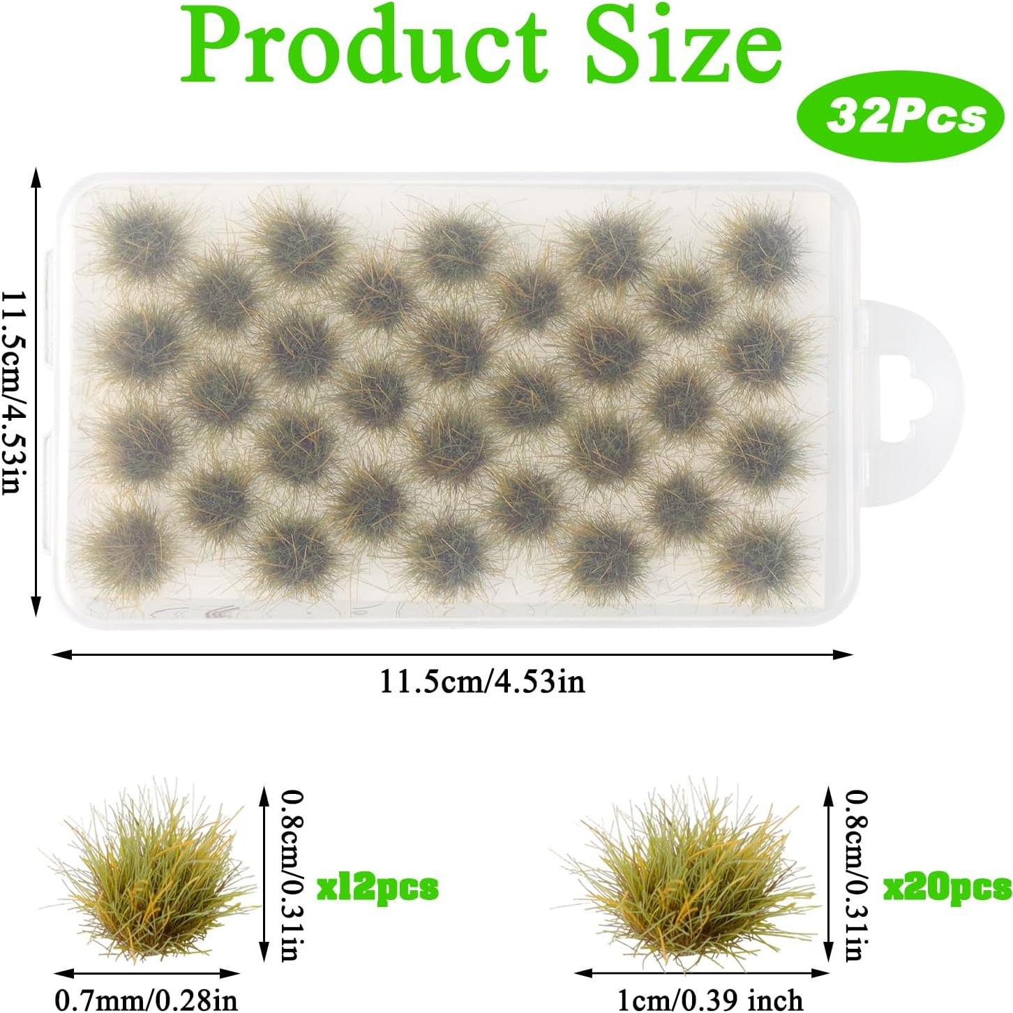 32 Piezas de Tuft de Hierba Estática Loghohu para Diorama