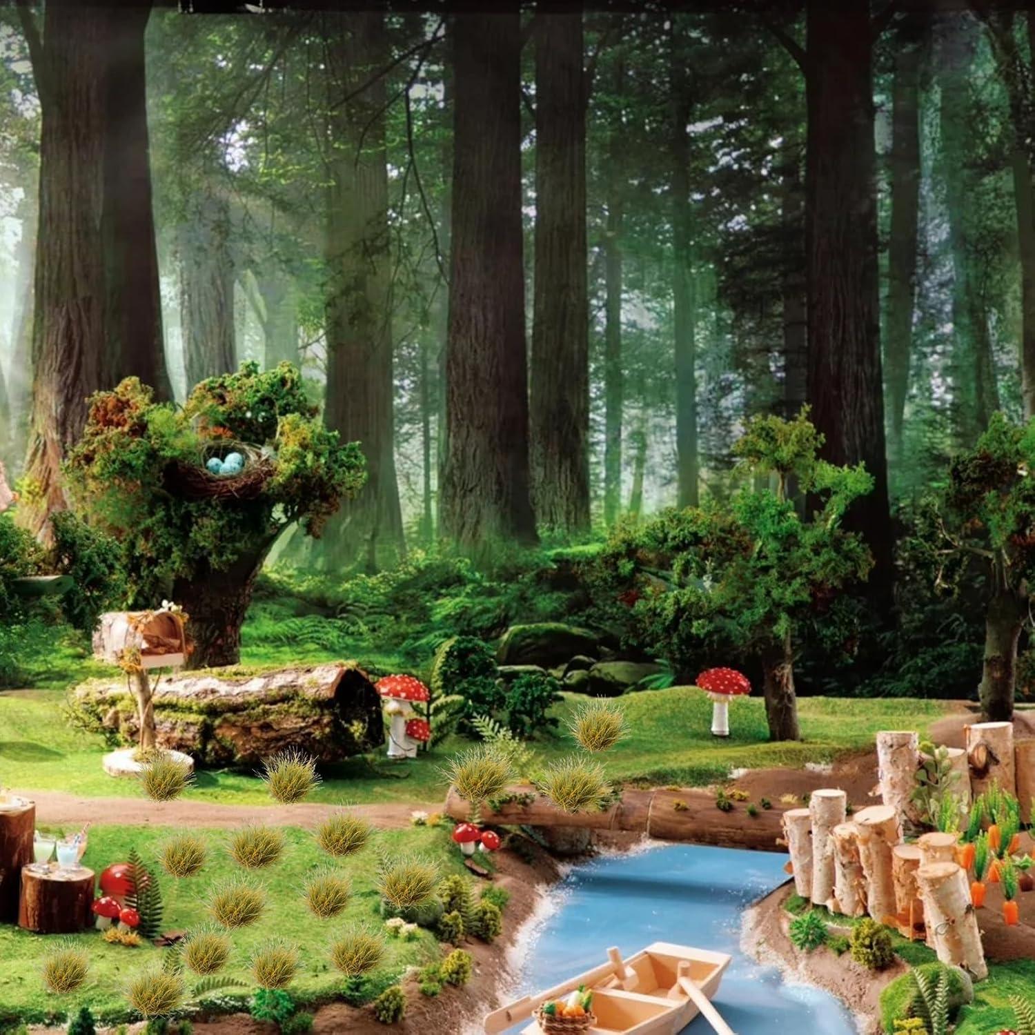 32 Piezas de Tuft de Hierba Estática Loghohu para Diorama