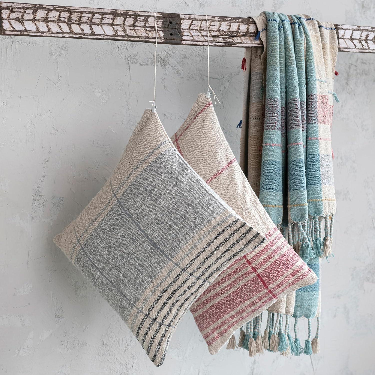 Almohada Decorativa Cuadrada Creative Co-Op 50.8cm Rayas Multicolor