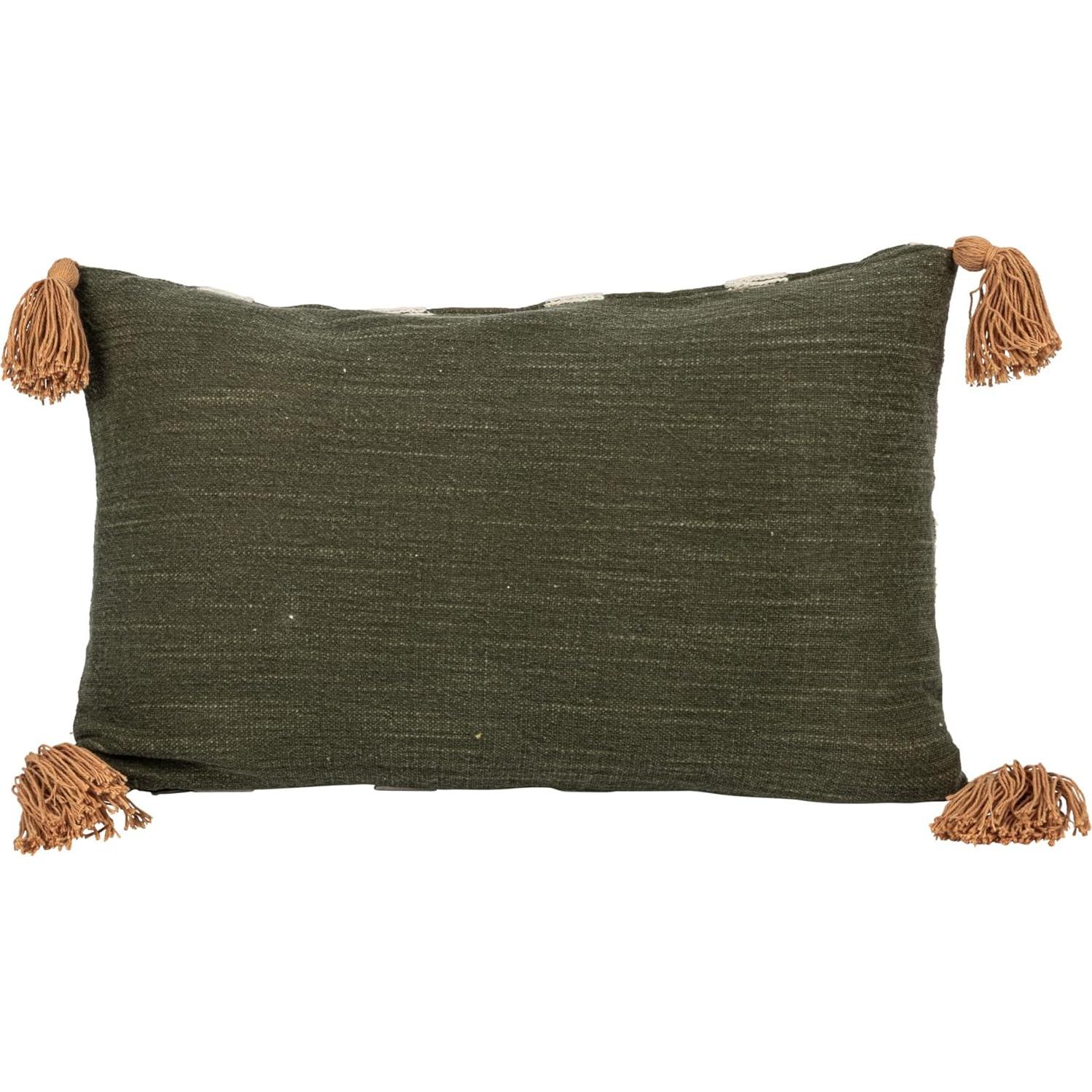 Almohada Lumbar Bordada 40.64 cm Algodón Geométrico Creative Co-Op
