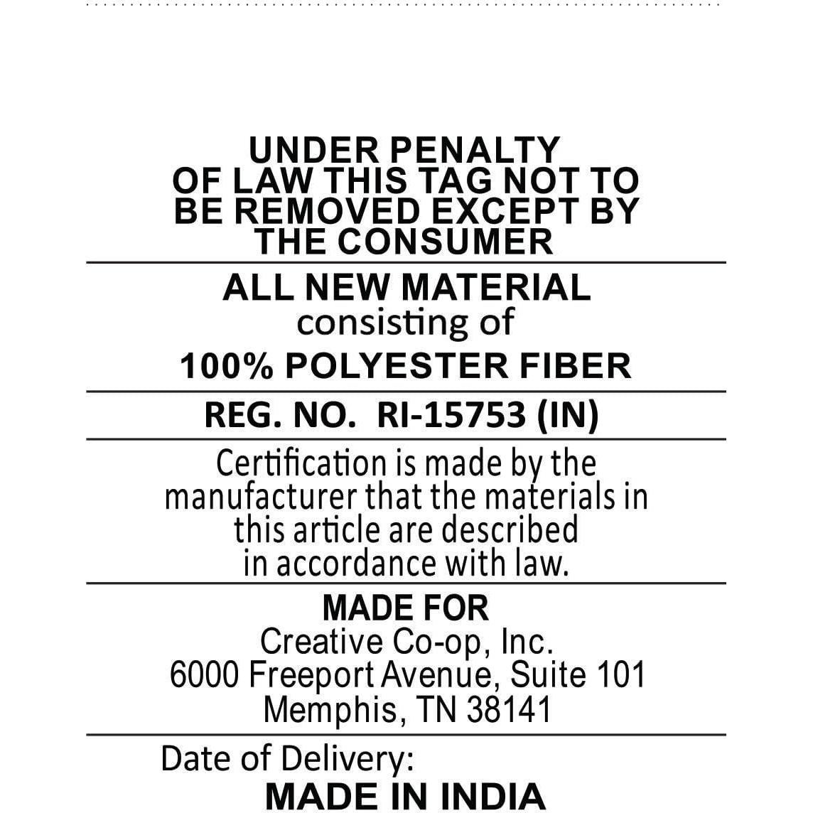 Almohada Lumbar Bordada 40.64 cm Algodón Geométrico Creative Co-Op