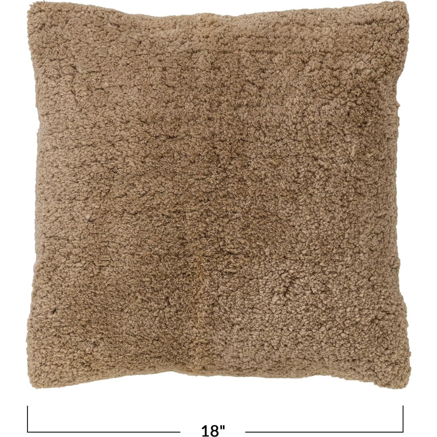 Almohada Cuadrada Acolchada 45.72 cm Algodón Mostaza Creative Co-Op