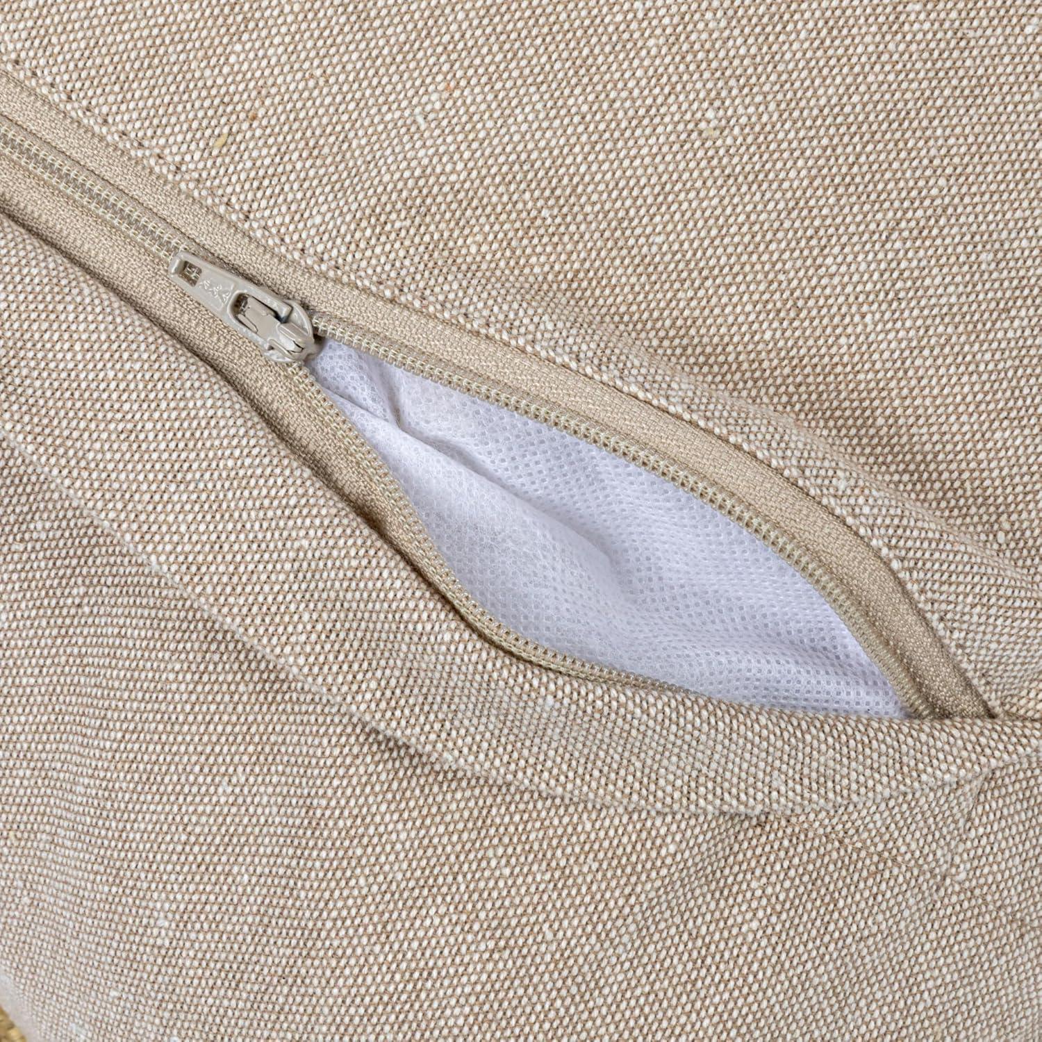 Almohada Cuadrada Acolchada 45.72 cm Algodón Mostaza Creative Co-Op