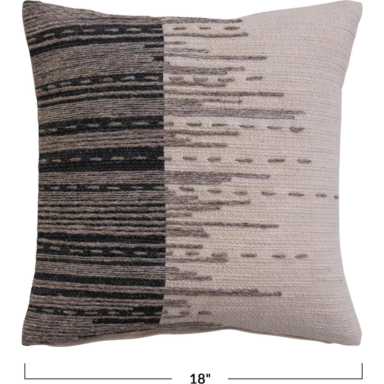 Almohada Decorativa Cuadrada 45x45 cm Algodón Jacquard Creative Co-Op