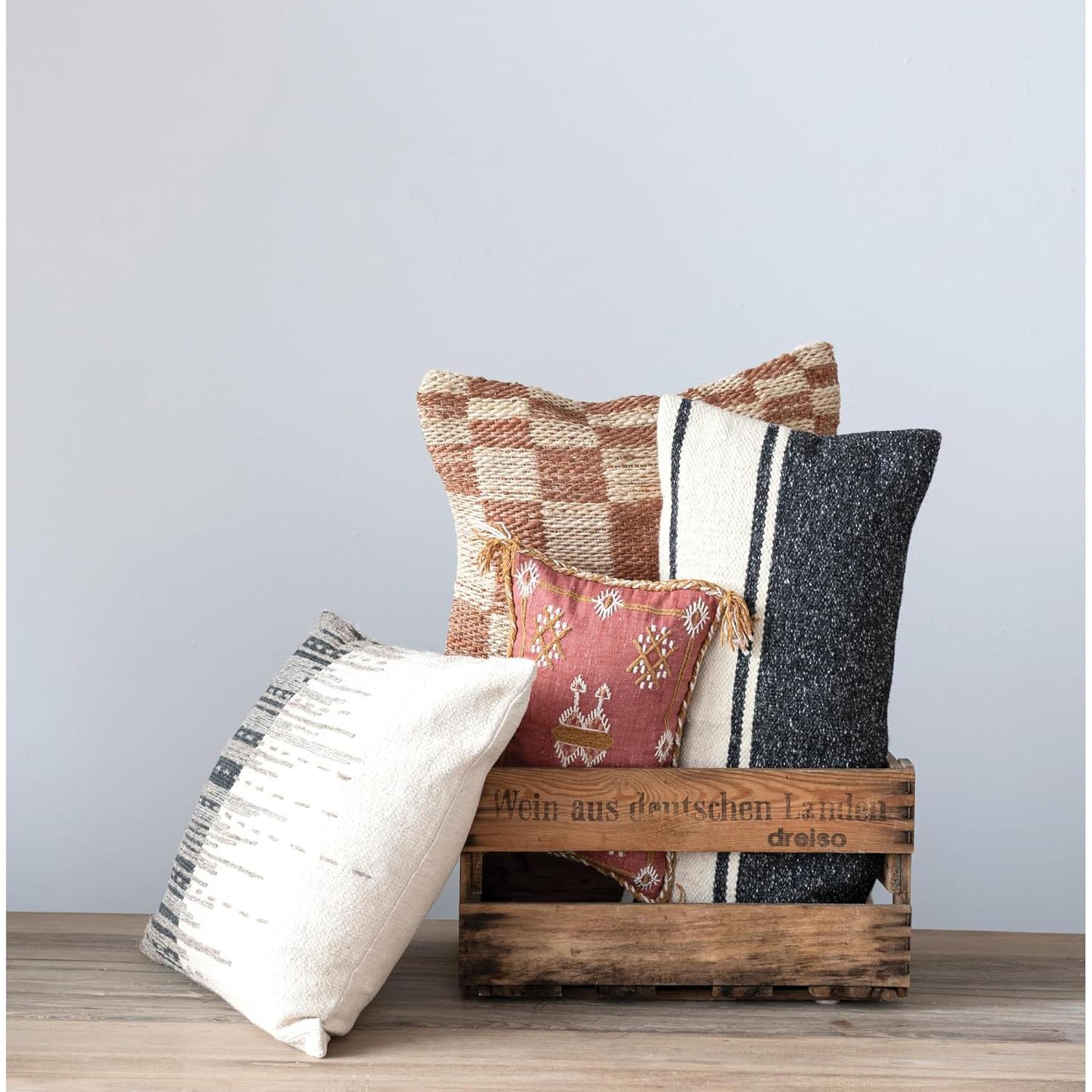 Almohada Decorativa Cuadrada 45x45 cm Algodón Jacquard Creative Co-Op