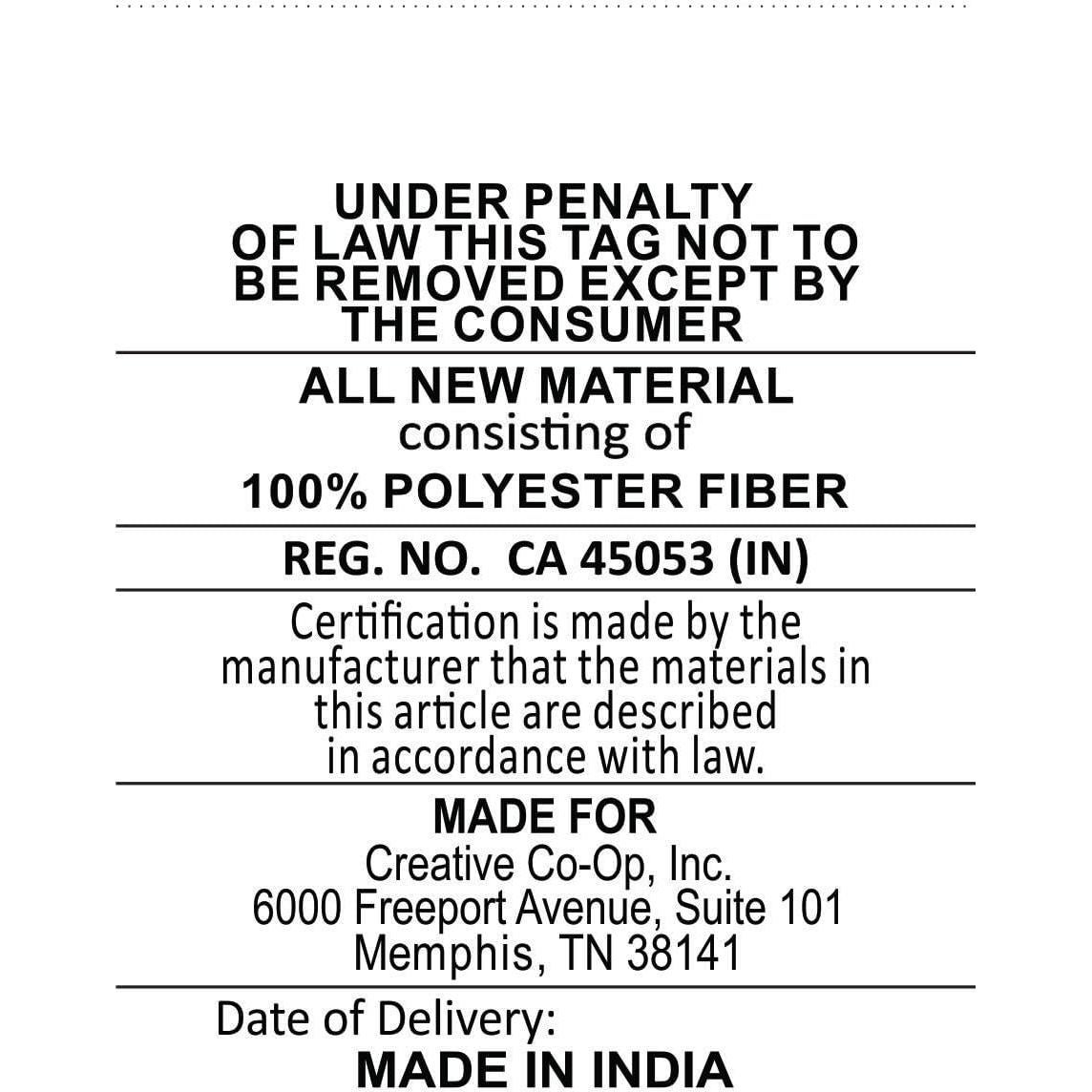 Almohada Lumbar de Algodón Bordada Creative Co-Op 36.83x24.13cm