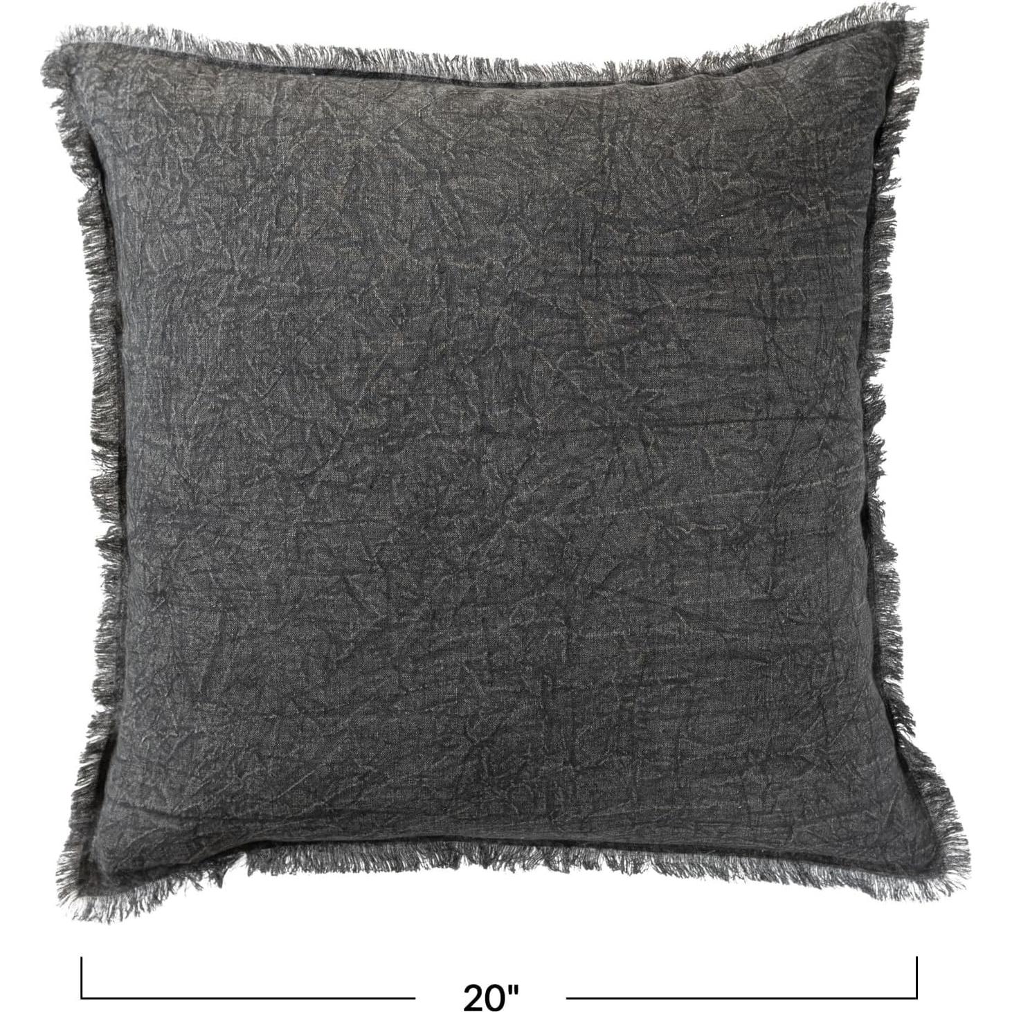 Almohada Decorativa Cuadrada Creative Co-Op 50.8cm Lino Gris