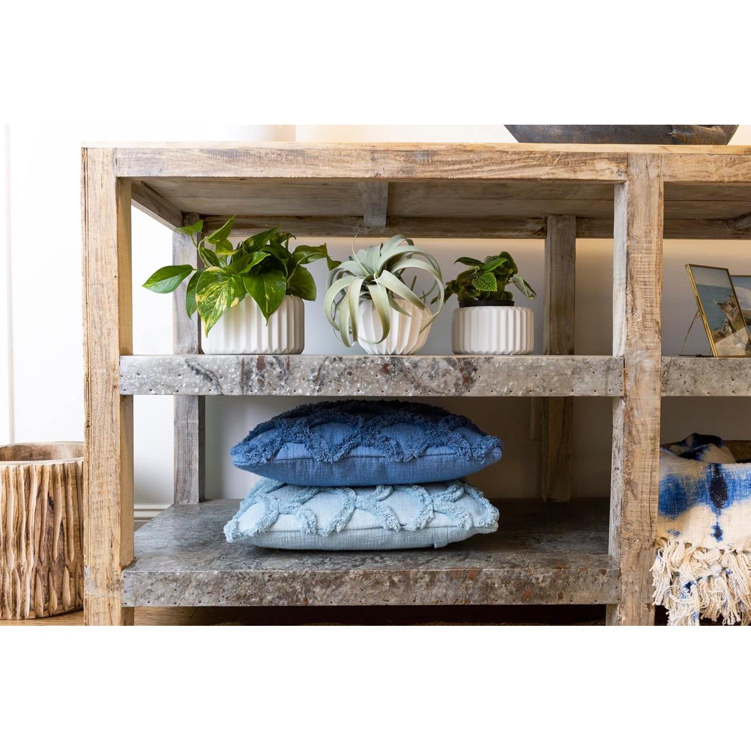 Almohada Decorativa Cuadrada Co-Op Creativo Algodón 45.72cm Azul Claro