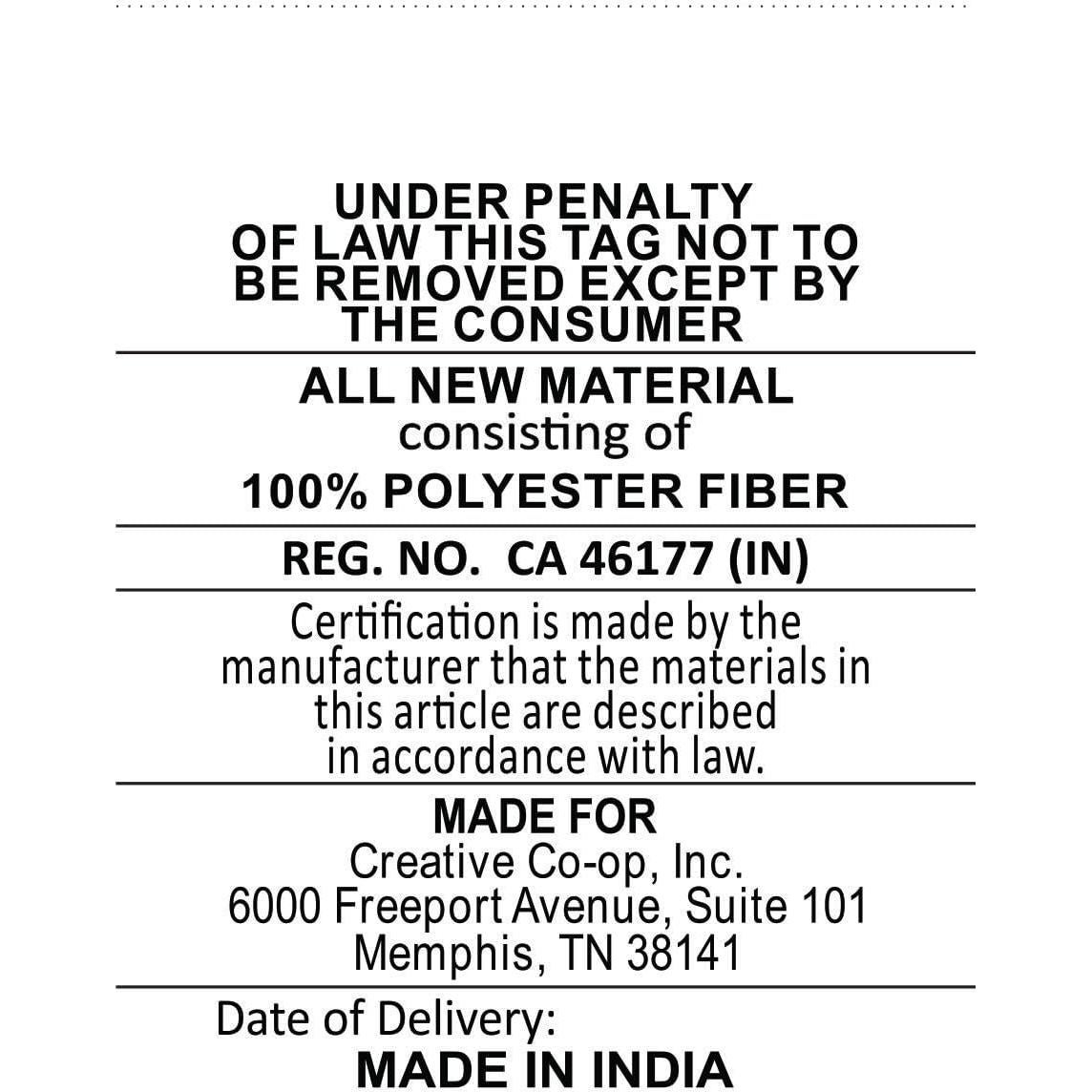 Cojín Lumbar Algodón Creative Co-Op Gato 61x36 cm