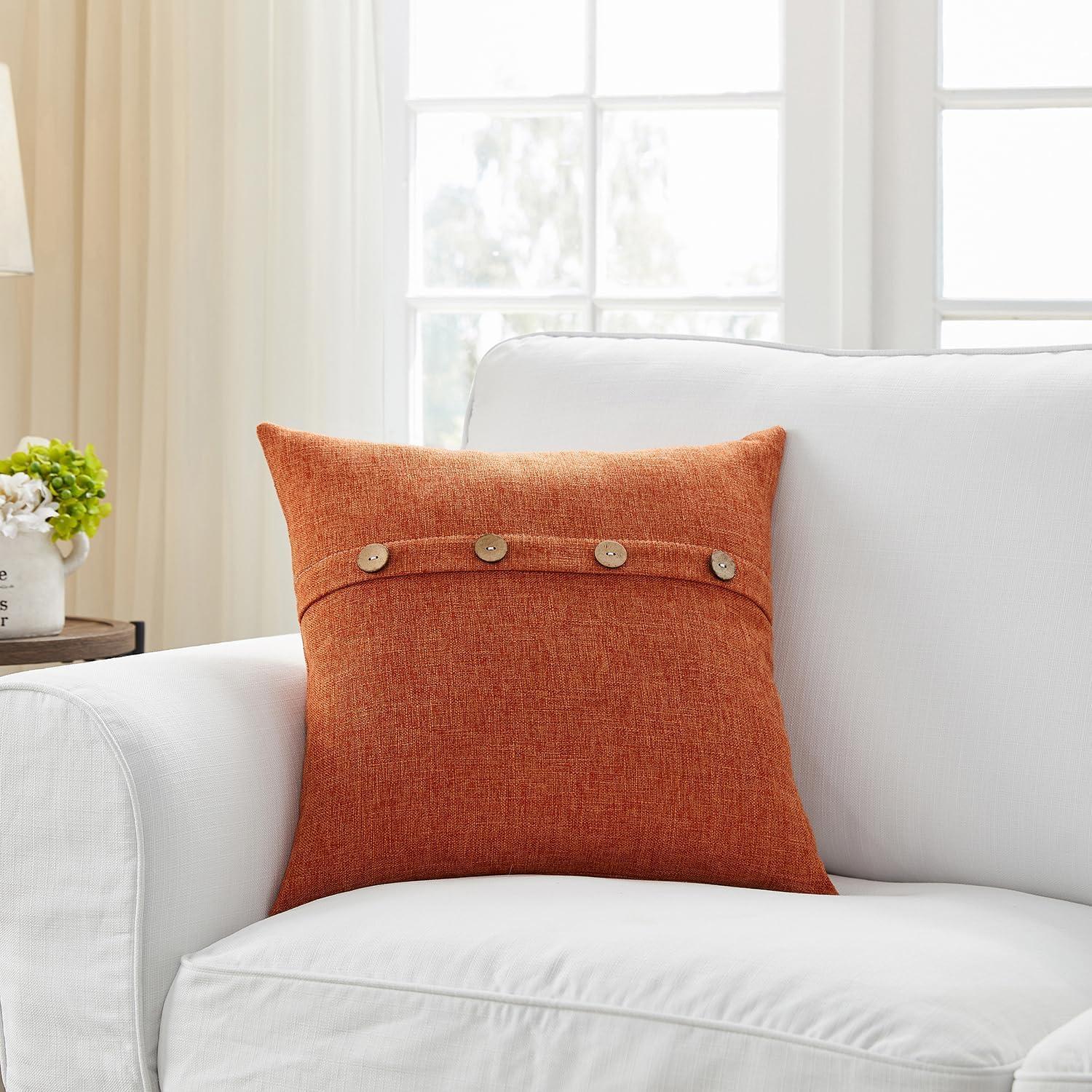 Juego de 2 Fundas de Almohada Meekio 45.72x45.72 cm Naranja