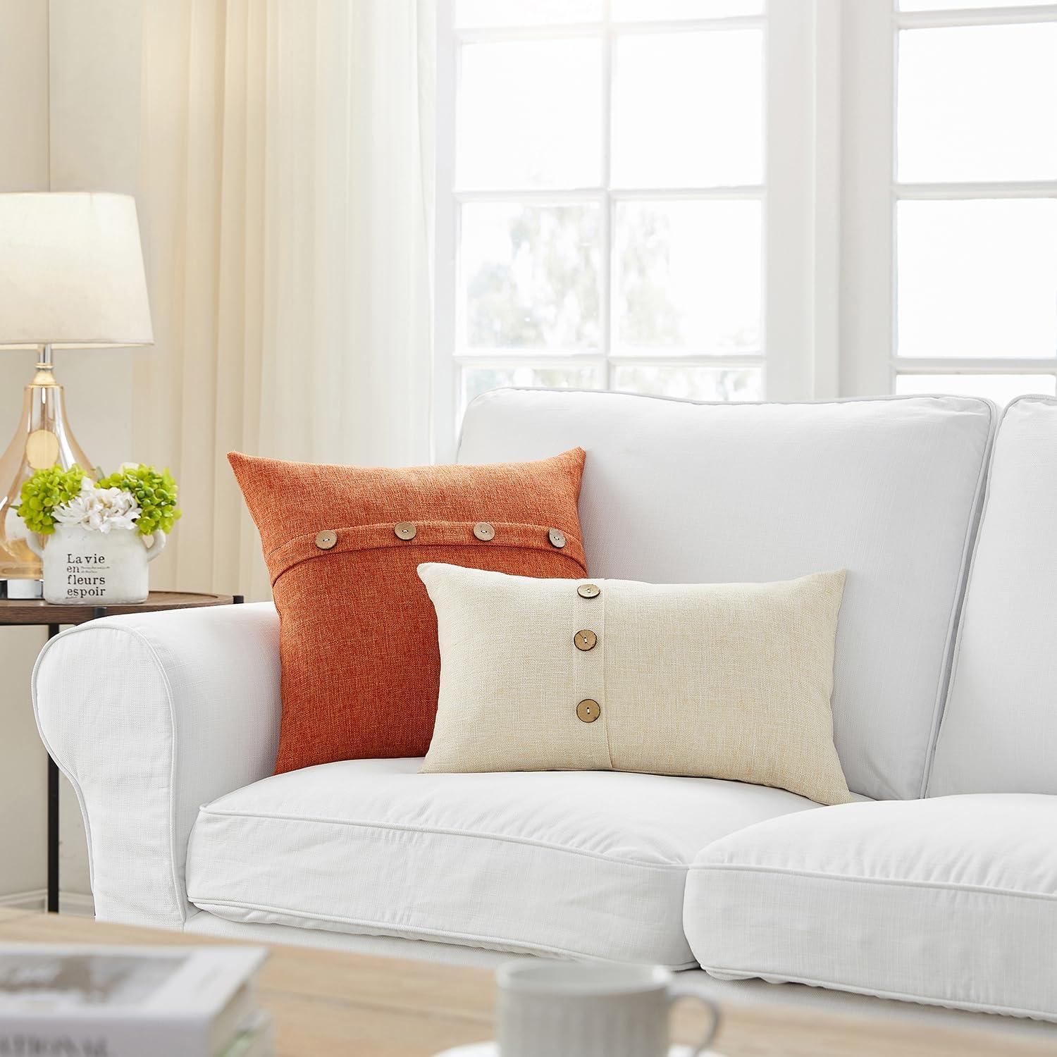 Juego de 2 Fundas de Almohada Meekio 45.72x45.72 cm Naranja