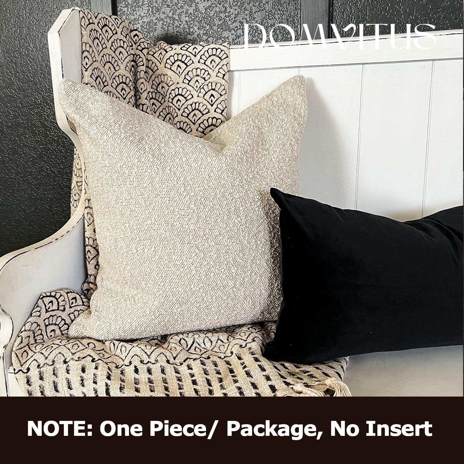 Funda de Almohada Decorativa DOMVITUS Boucle 60x60 Crema Mantequilla