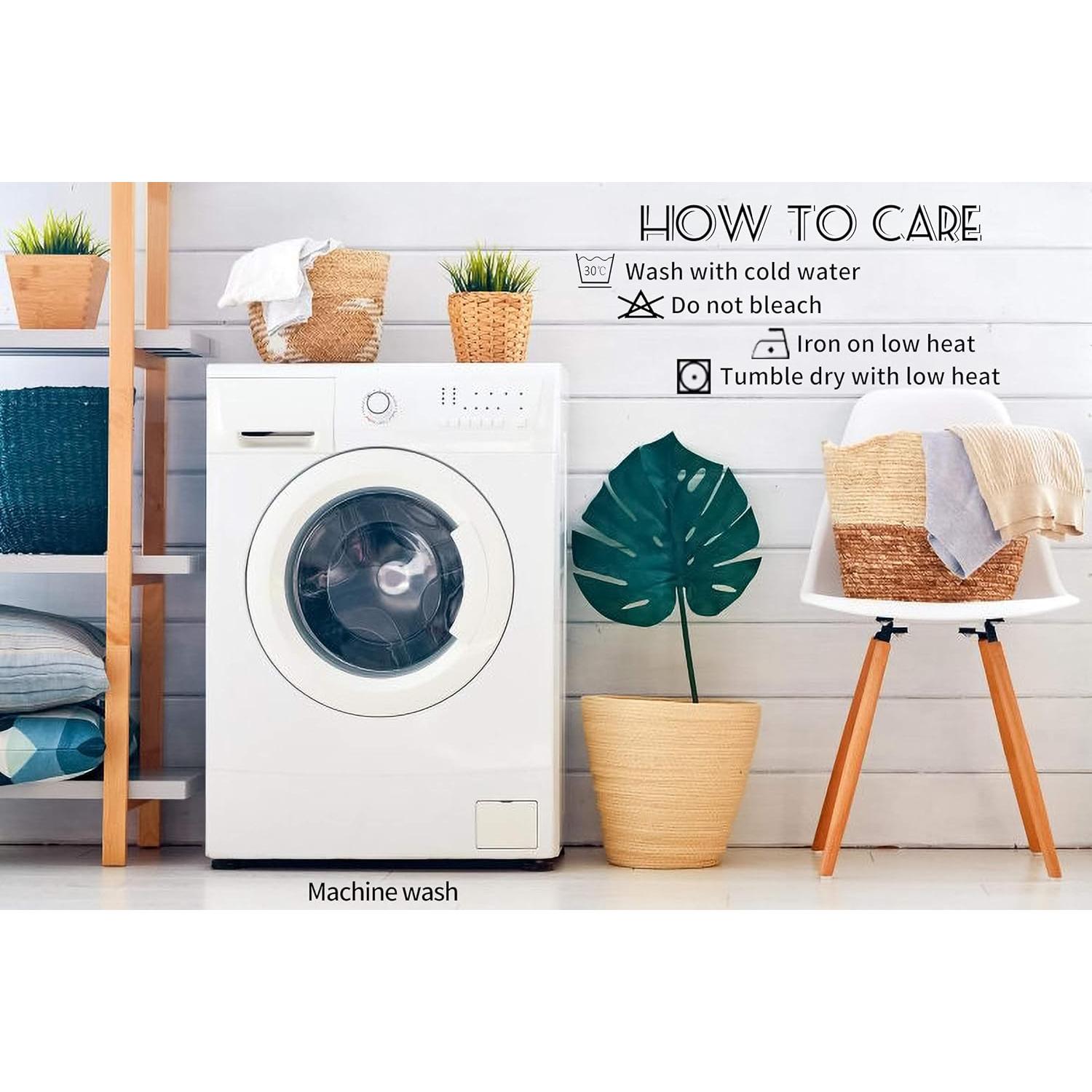 Fundas de Almohada Decorativas AmHoo 50x50 cm Rayas Granja