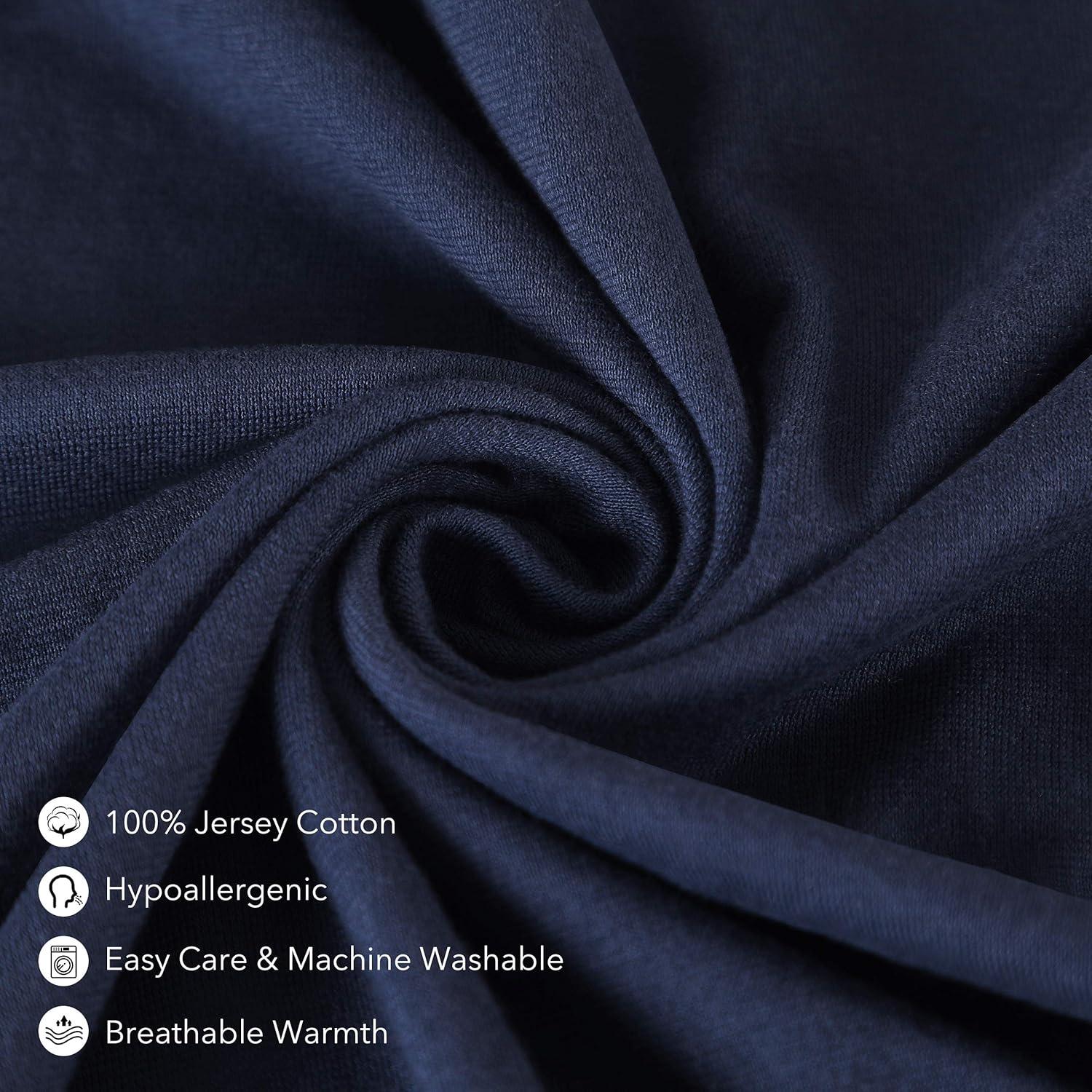 Funda de Almohada Corporal Oubonun 100% Algodón Azul Marino 53x137cm