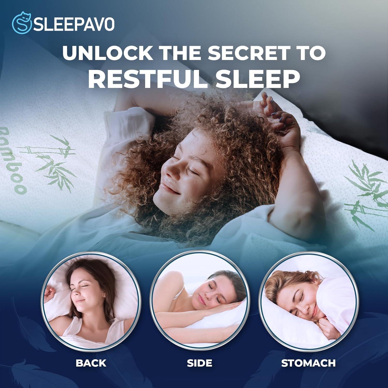 Juego de 2 almohadas ajustables Sleepavo queen enfriadoras