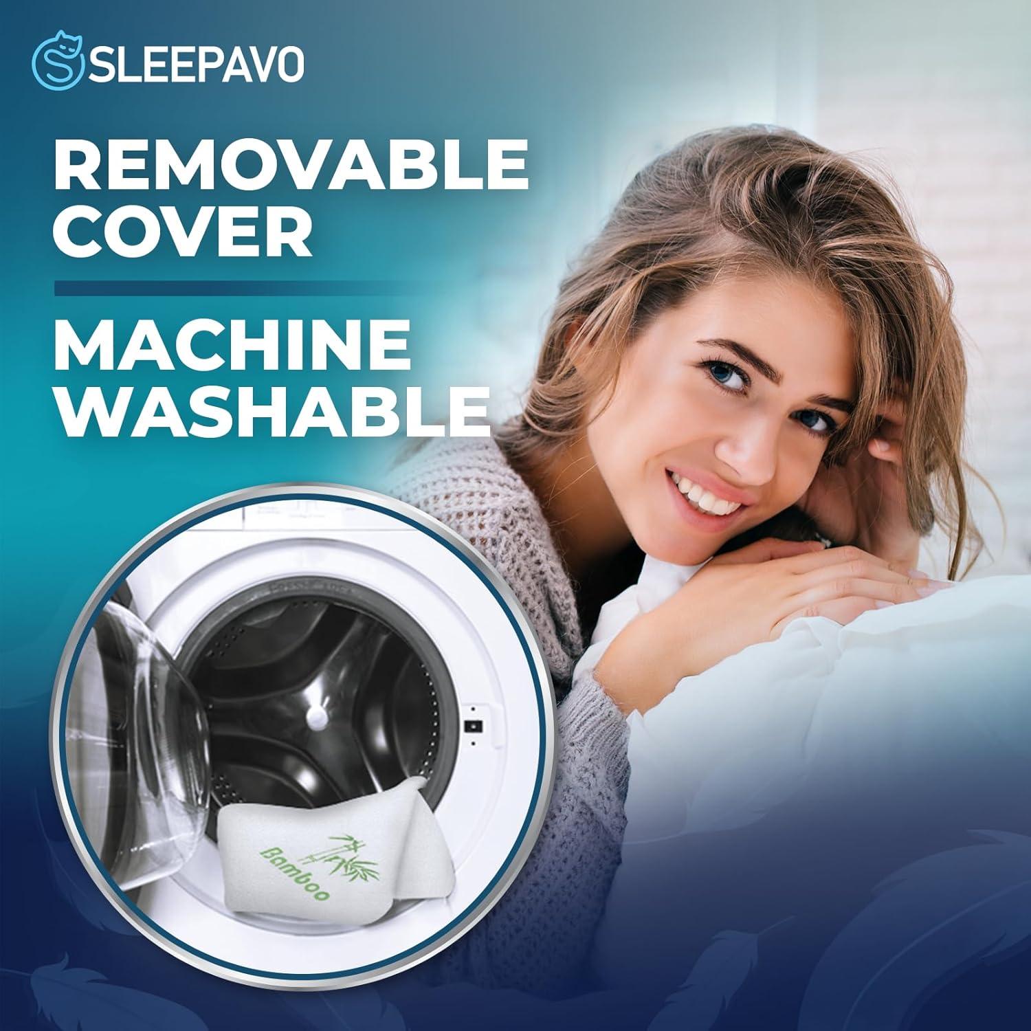 Juego de 2 almohadas ajustables Sleepavo queen enfriadoras