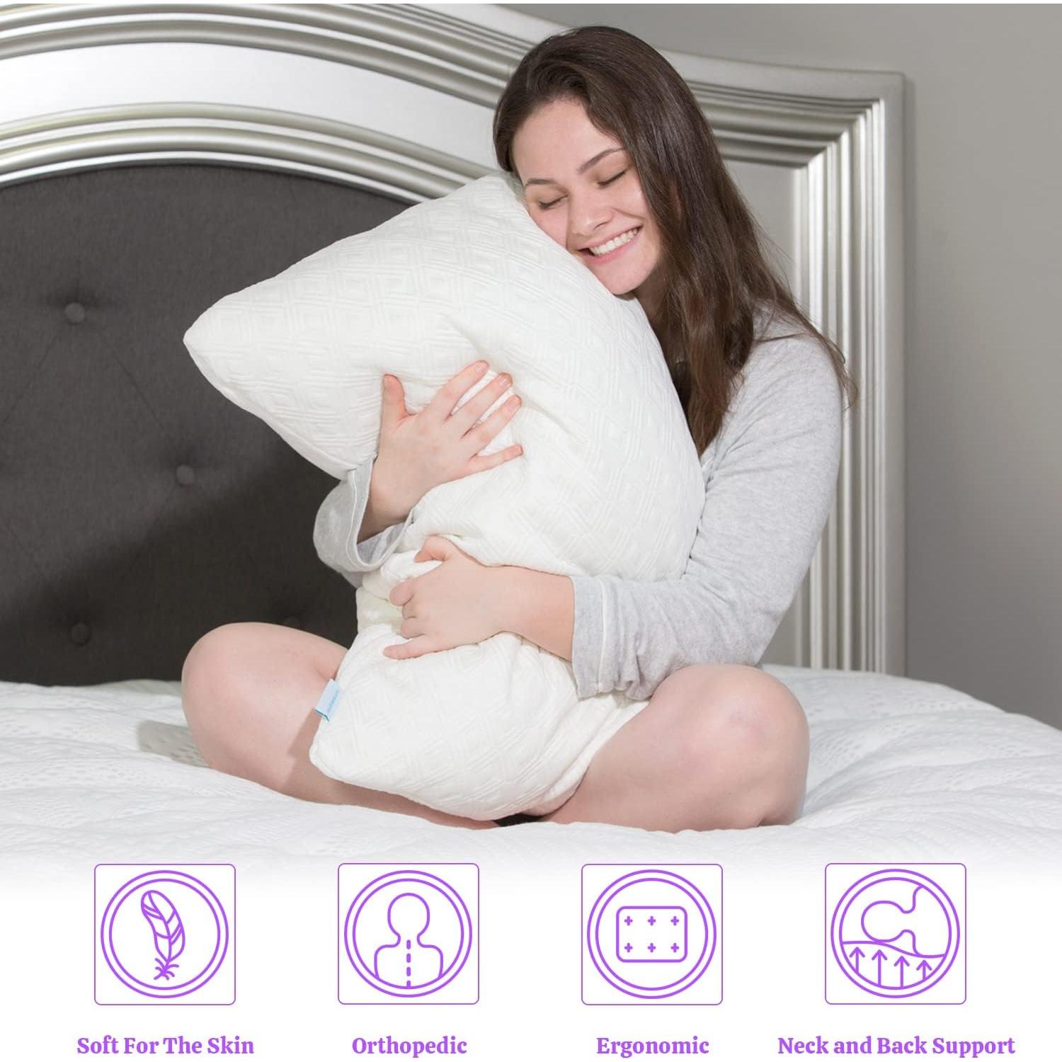 Almohadas Queen Elif Home Goods 2 Piezas Espuma Viscoelástica