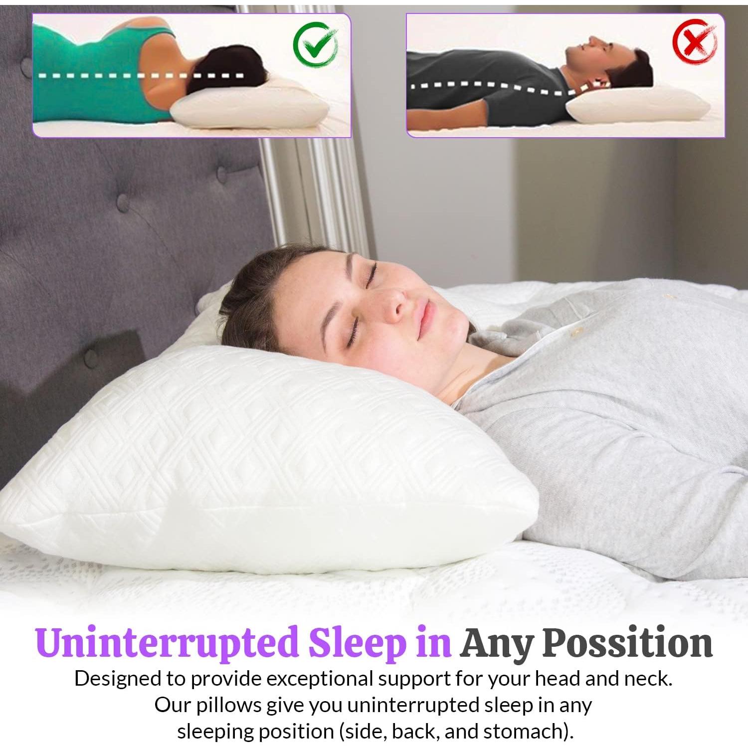 Almohadas Queen Elif Home Goods 2 Piezas Espuma Viscoelástica