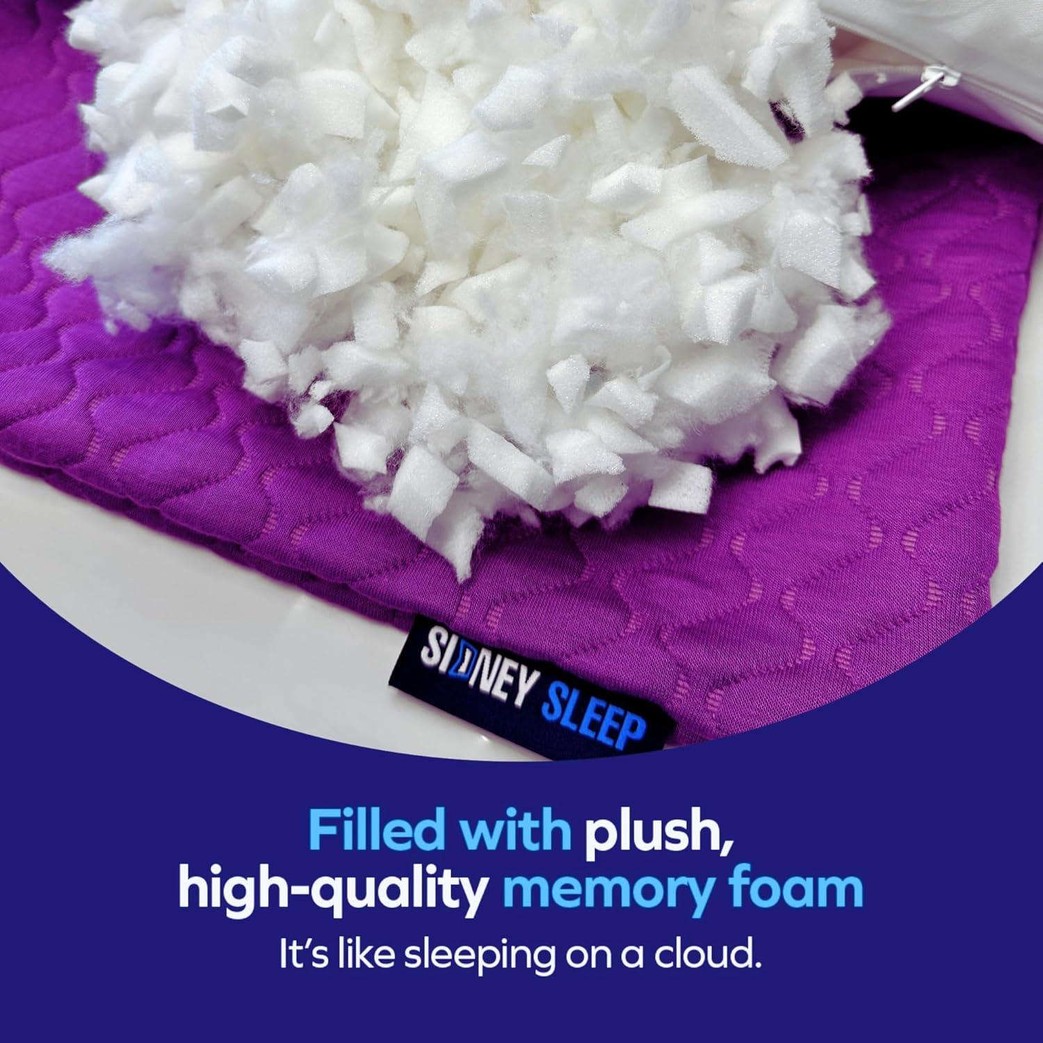 Almohada King Sidney Sleep Curvada Ajustable Magenta