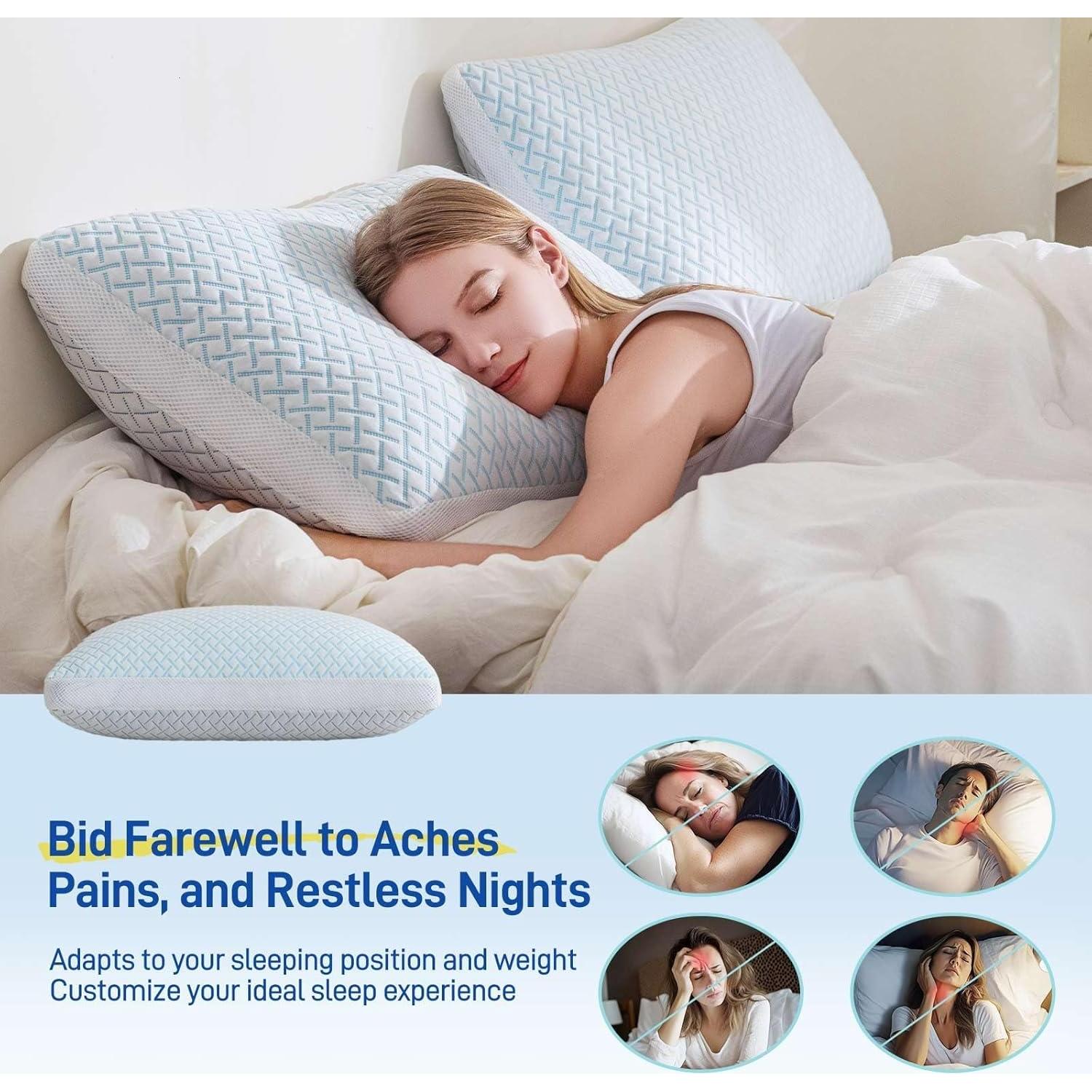 Juego de 2 almohadas hipoalergénicas Alkyonos tamaño Queen