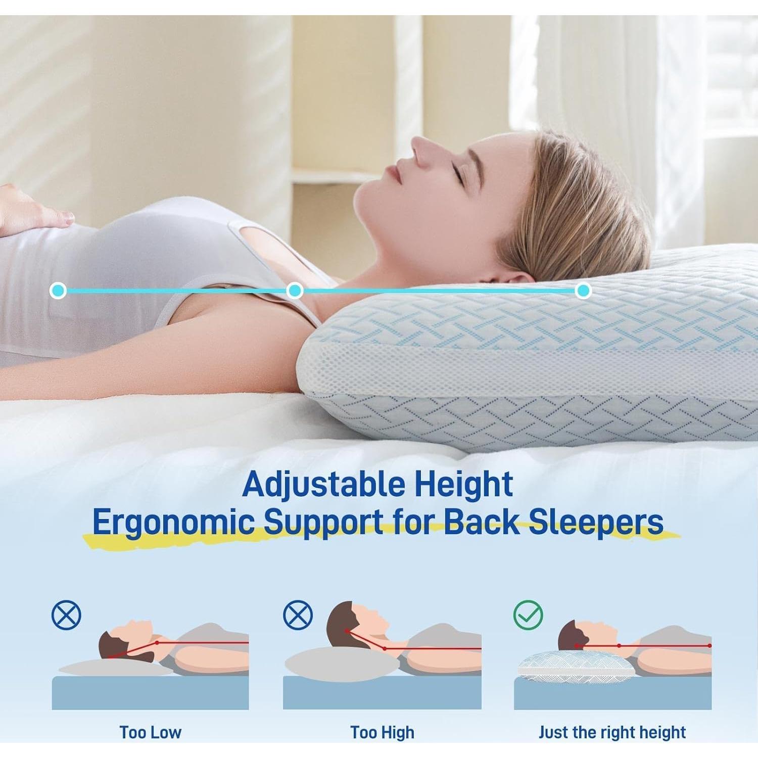 Juego de 2 almohadas hipoalergénicas Alkyonos tamaño Queen