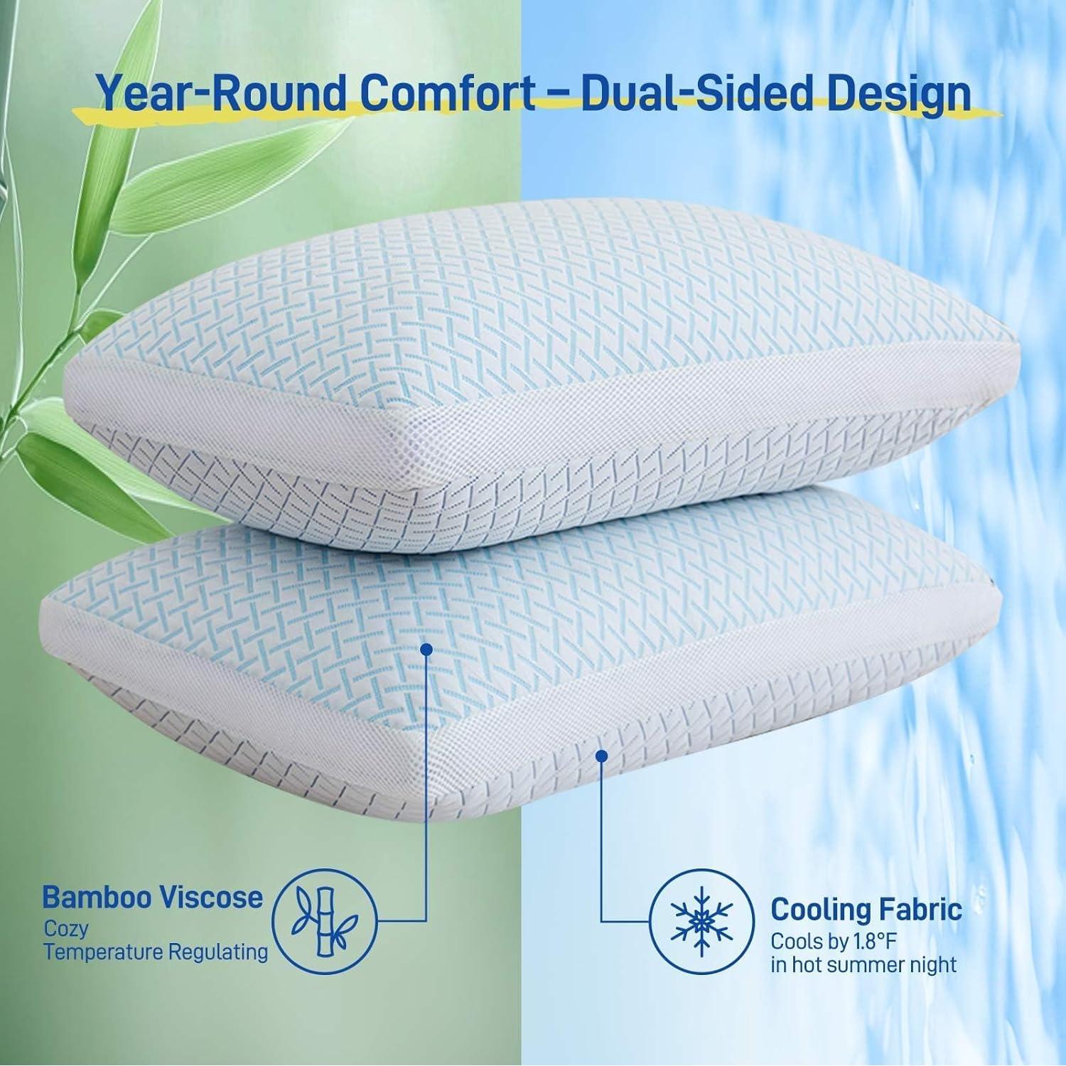 Juego de 2 almohadas hipoalergénicas Alkyonos tamaño Queen