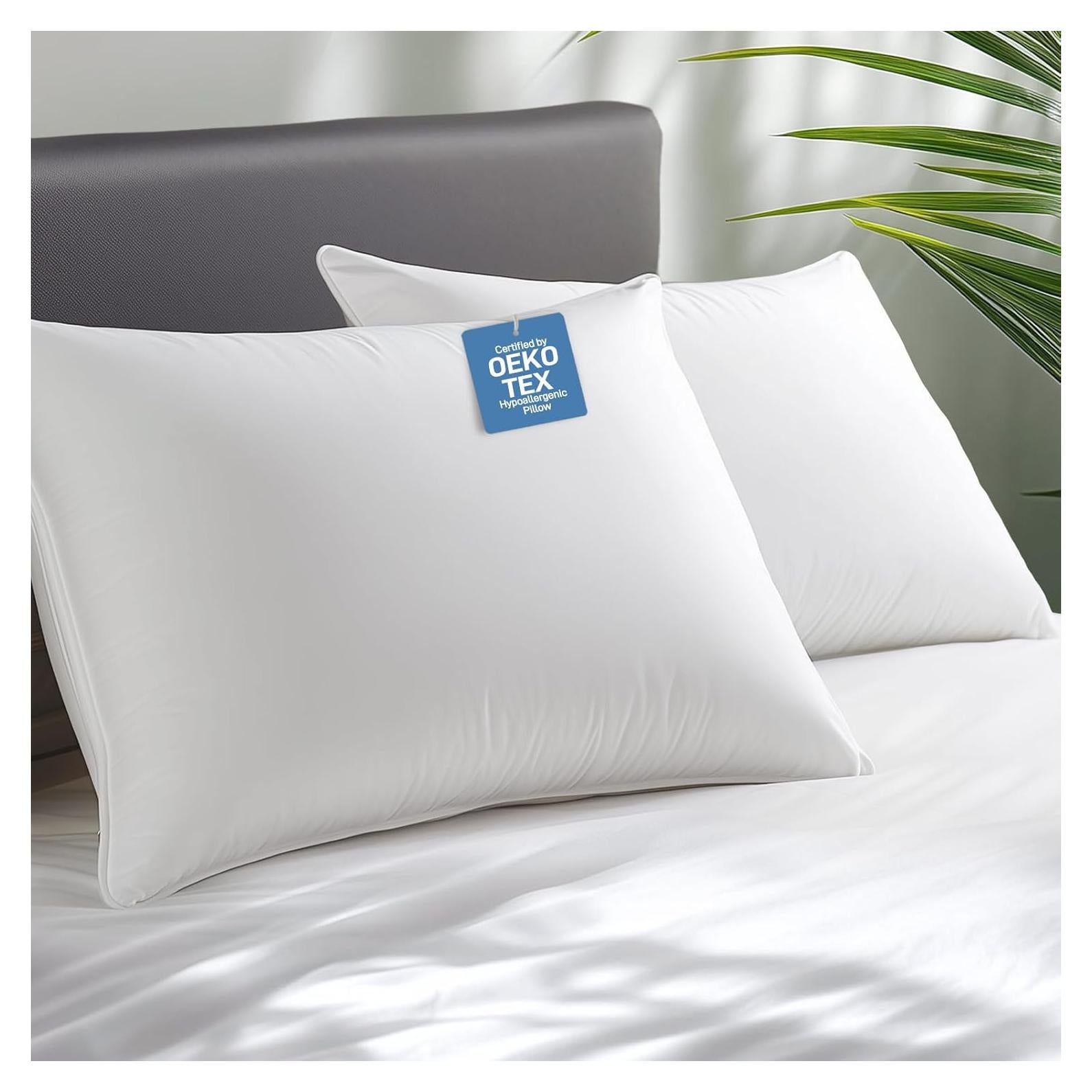 Juego de 2 Almohadas Queen Alkyonos Viscosa de Bambú Hipoalergénica