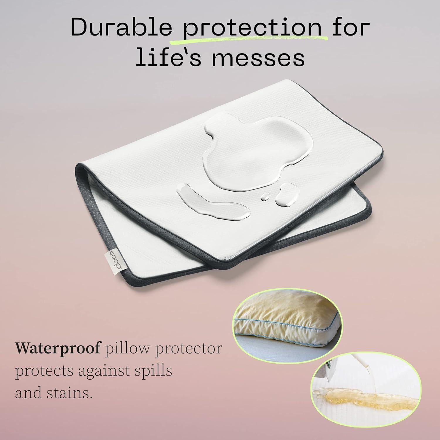 Paquete Esencial Sueño Niños: Protector Colchón Coop, Almohada