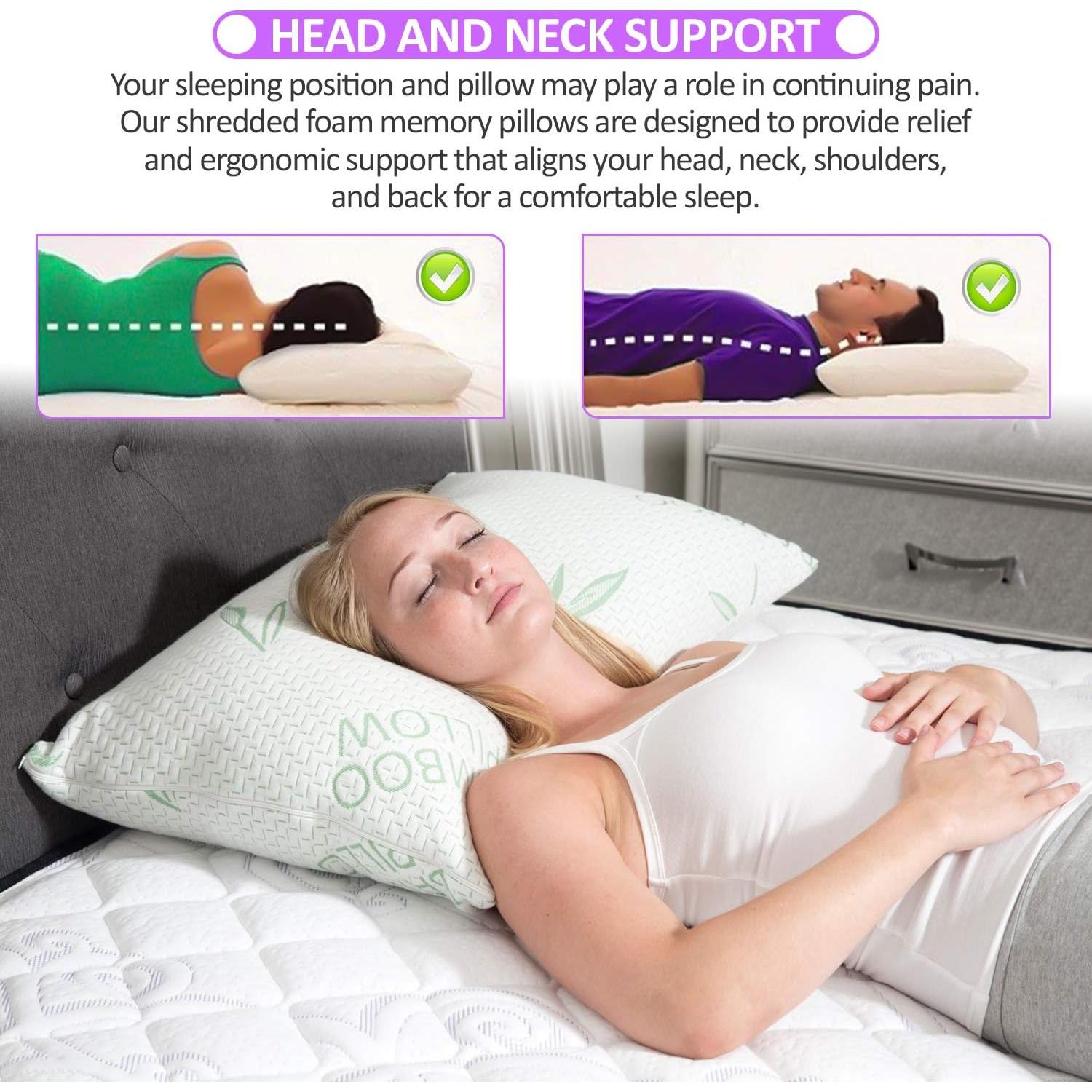 Almohadas King Elif Home Goods 2 Piezas Espuma Viscoelástica