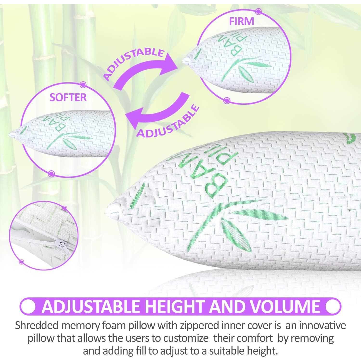 Almohadas King Elif Home Goods 2 Piezas Espuma Viscoelástica