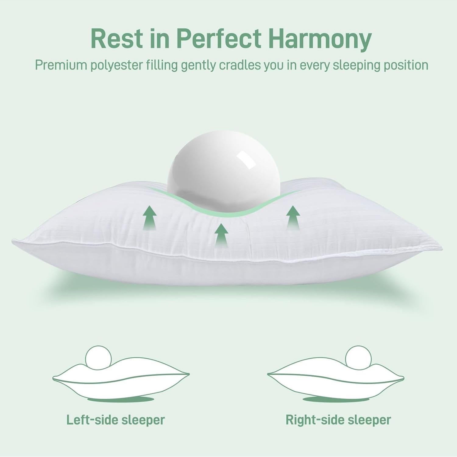 Juego de 2 almohadas hipoalergénicas Cotelovo tamaño Queen