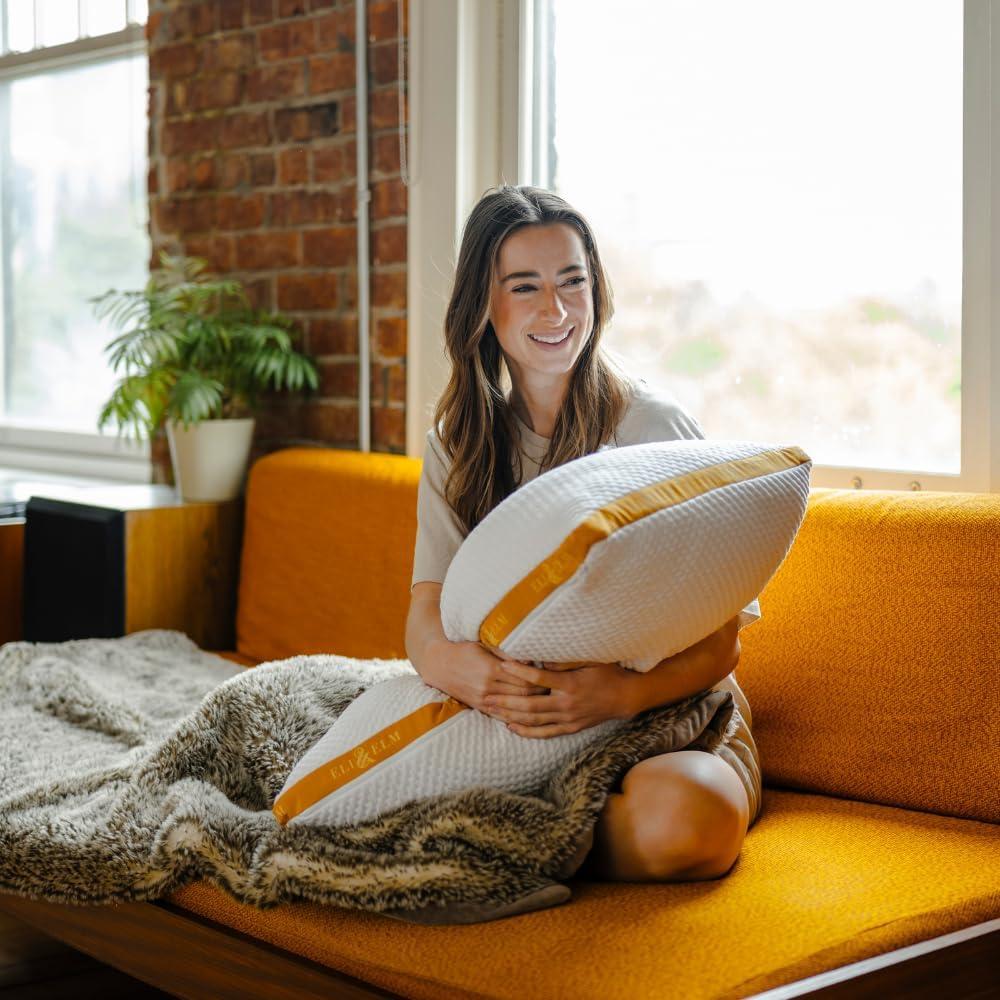 Almohada de Espuma de Memoria Eli & Elm - Ajustable y Refrigerante