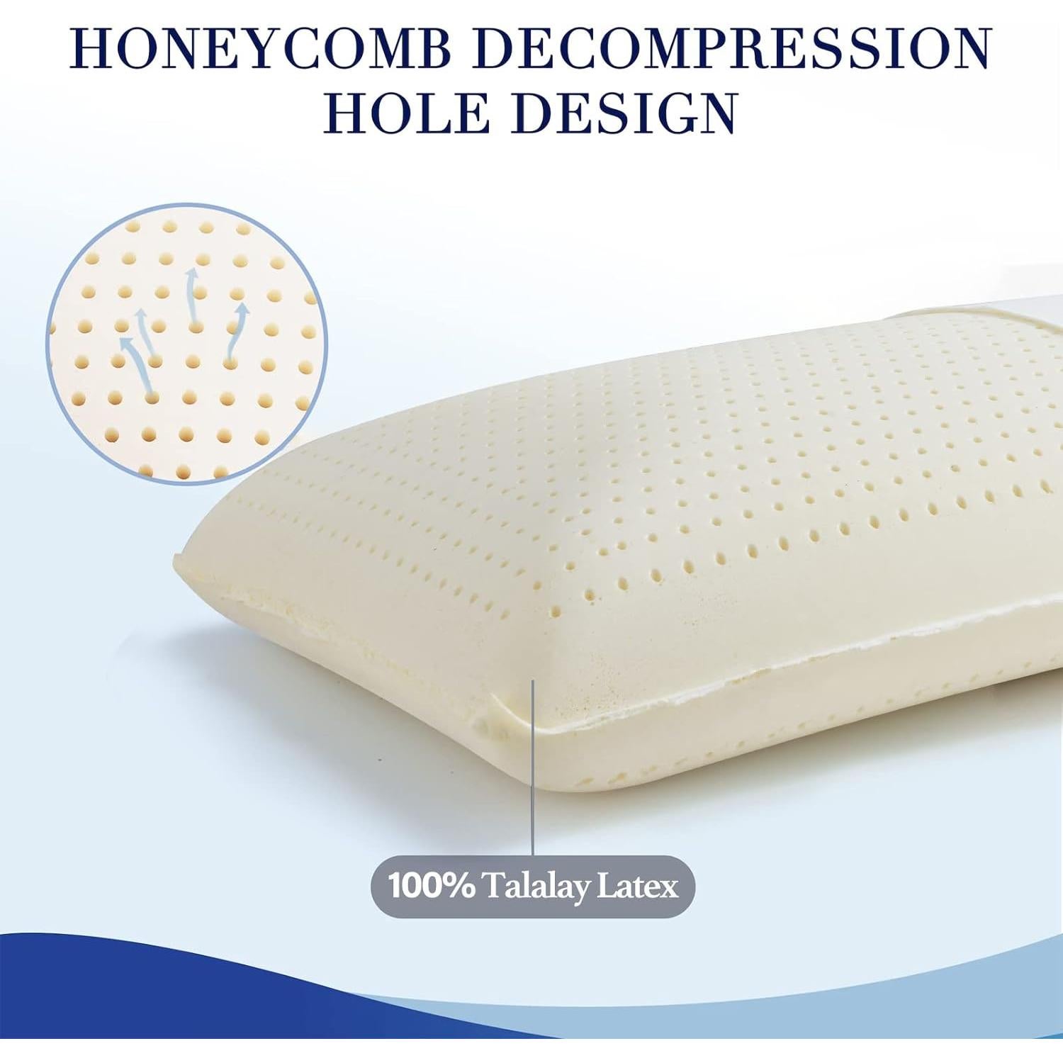 Almohada de Láttex Natural JOTOM Queen Suave y Transpirable