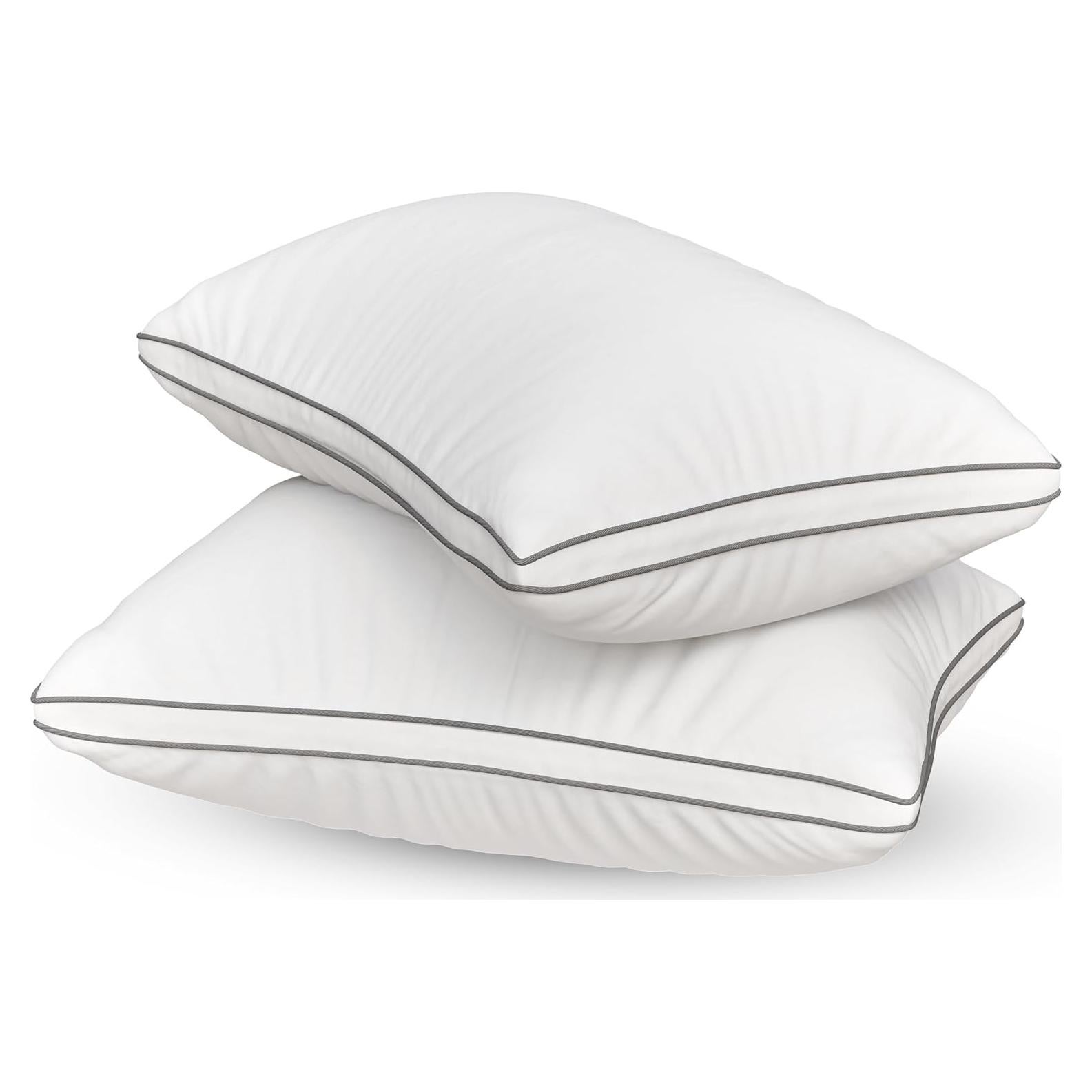 TOOFLEE Almohadas Queen de Microfibra - 2 Unidades Suaves y Hipoalergénicas