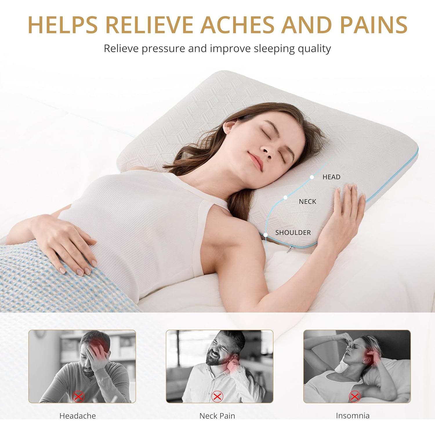 Almohada Estándar EGOHOME Espuma Viscoelástica 61x40.6cm