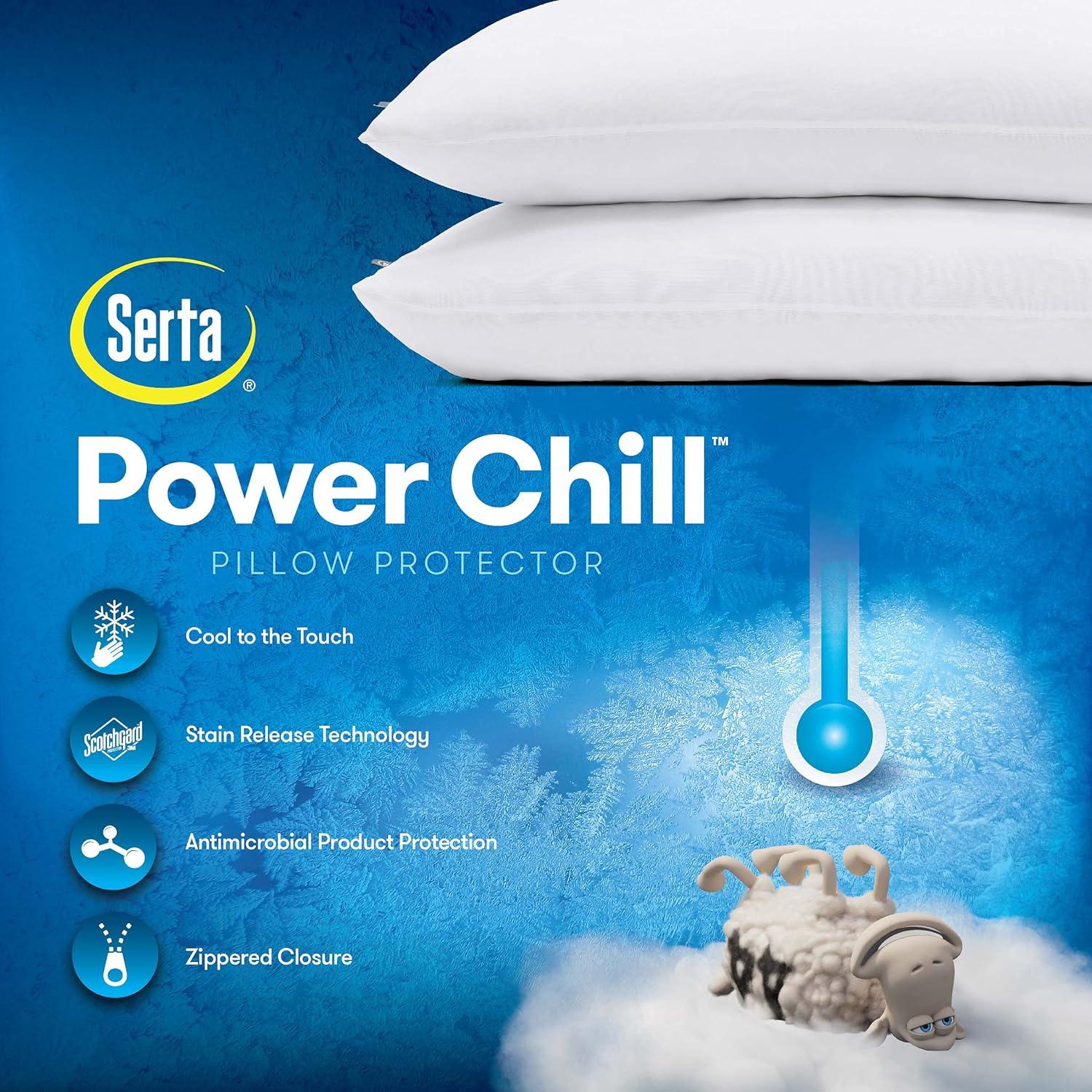 Protectores de Almohadas Refrigerantes Serta Power Chill Rey, 2 Piezas