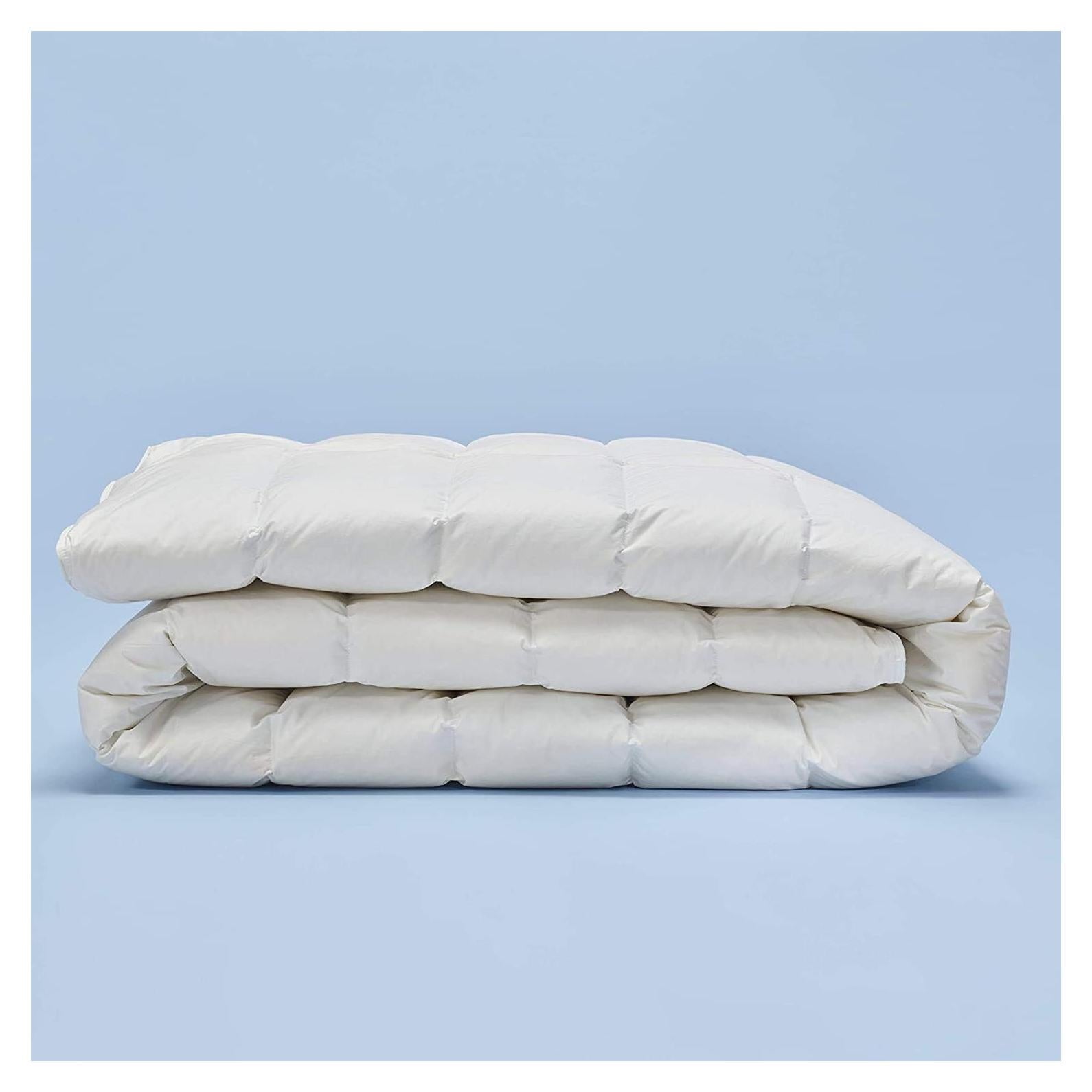 Edredón de Plumas Casper Sleep Doble Reina 100% Algodón Blanco