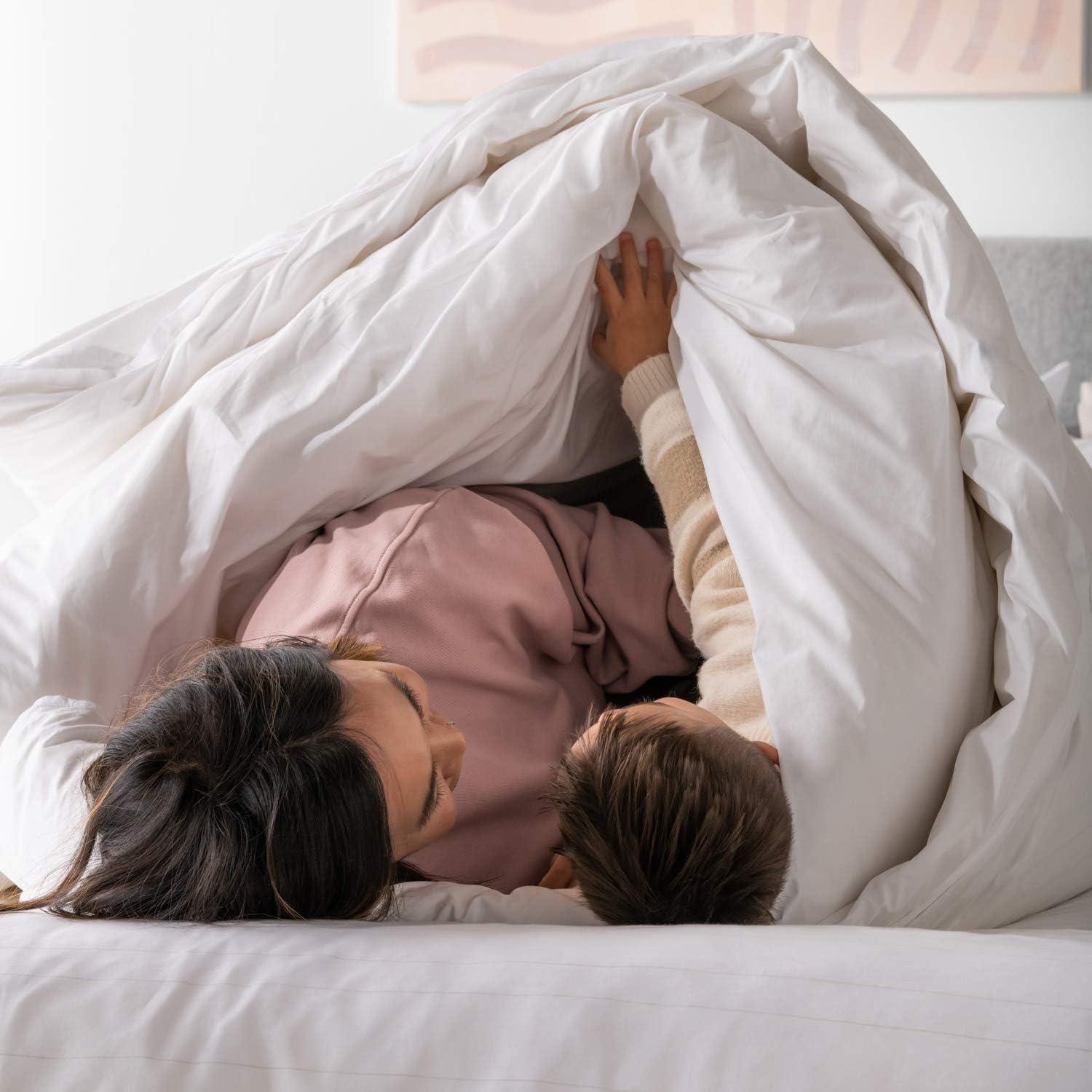 Edredón de Plumas Casper Sleep Doble Reina 100% Algodón Blanco