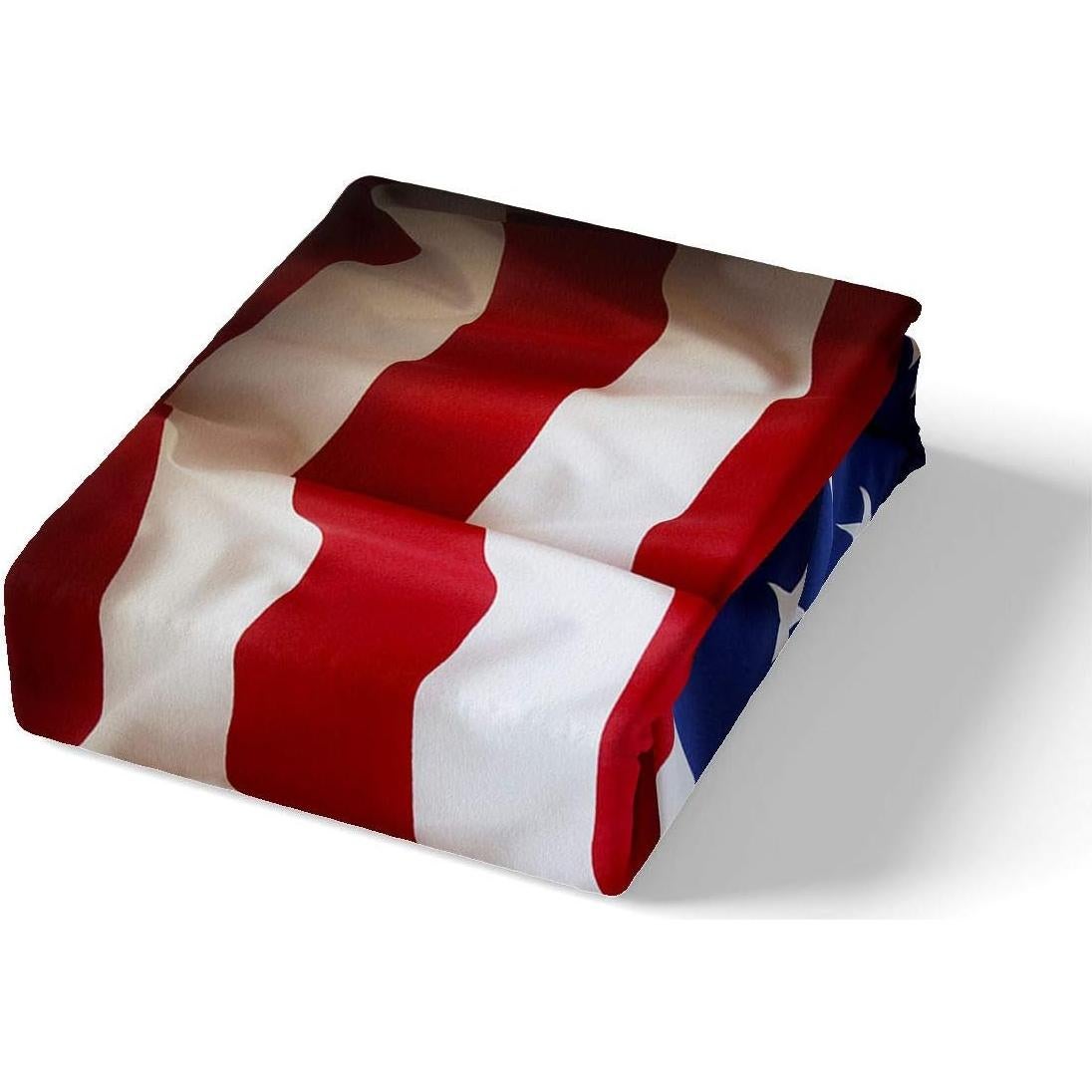 Erosebridal United States Sheet Set Teens American Flag Fitted Sheet Twin, Blue Red Bedding Set Geometric Stripes Bed Sheet with Deep Pocket, 3 Pcs with 1 Fitted Sheet, 1 Flat Sheet, 1 Pillow Case