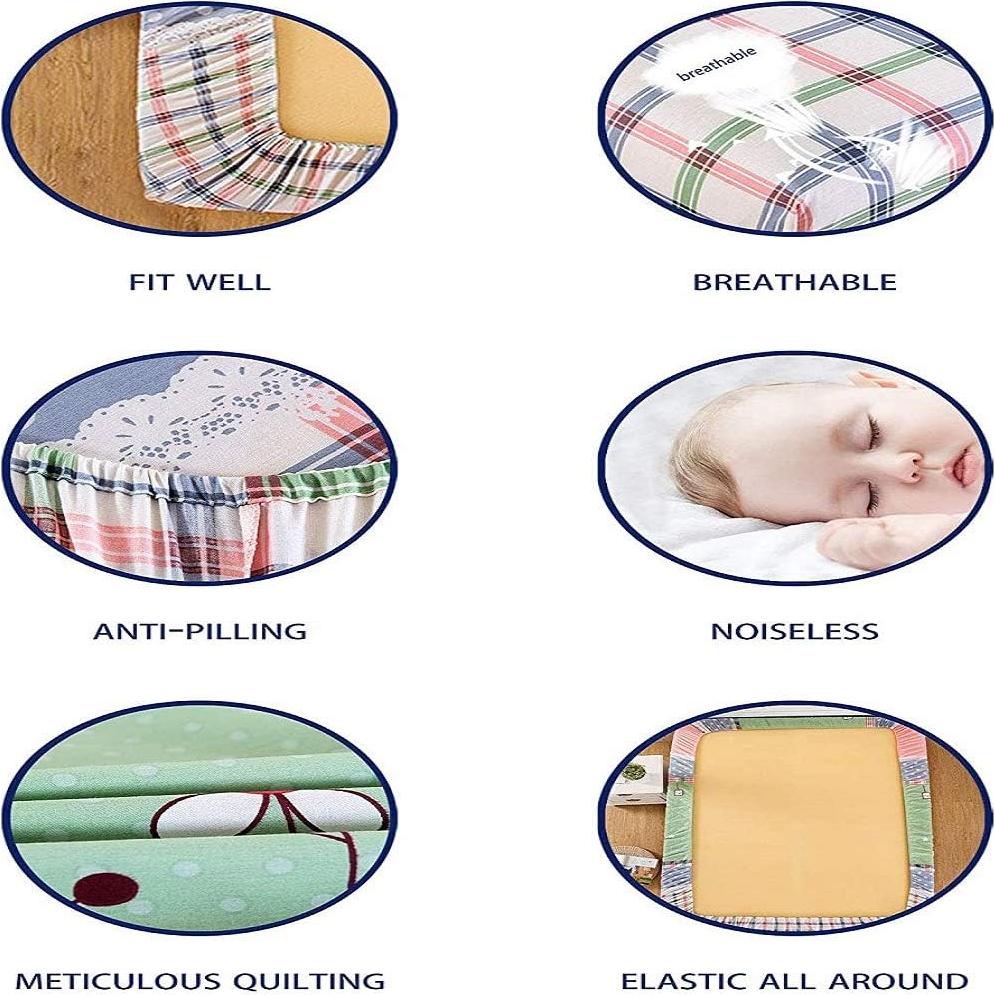 Erosebridal United States Sheet Set Teens American Flag Fitted Sheet Twin, Blue Red Bedding Set Geometric Stripes Bed Sheet with Deep Pocket, 3 Pcs with 1 Fitted Sheet, 1 Flat Sheet, 1 Pillow Case