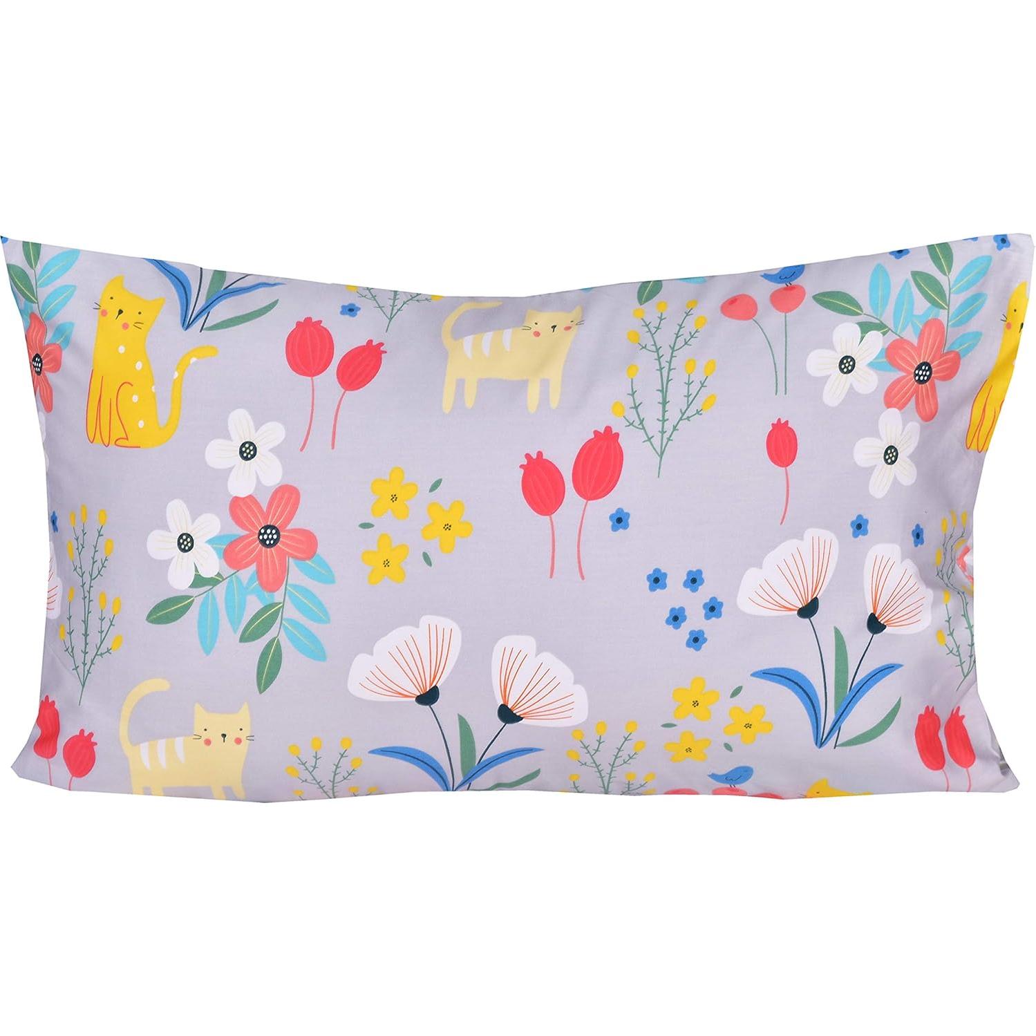 Juego de sábanas Twin 100% algodón Scientific Sleep Gato Flor