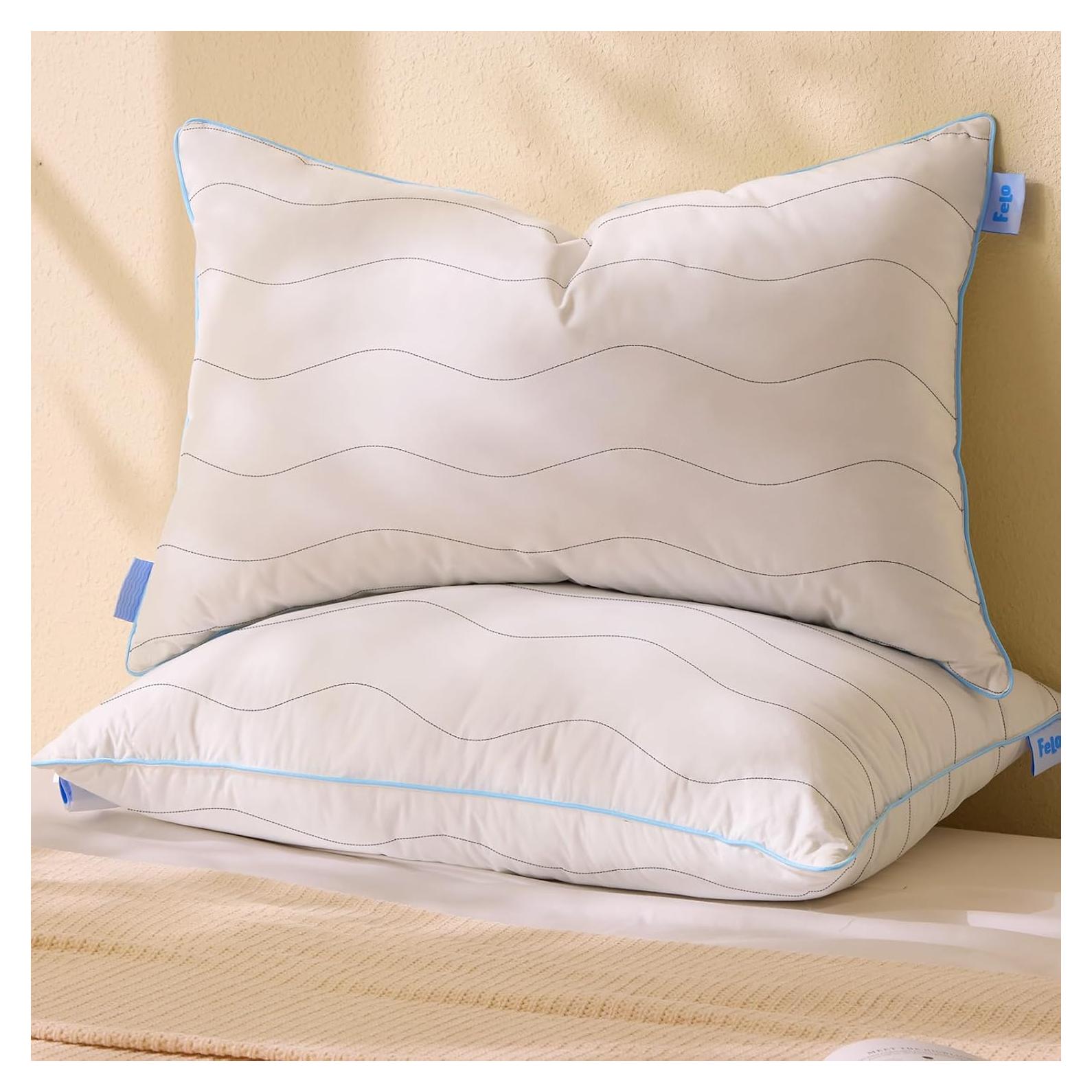 Almohadas de Plumas de Ganso Felo Queen Set de 2 50x76cm
