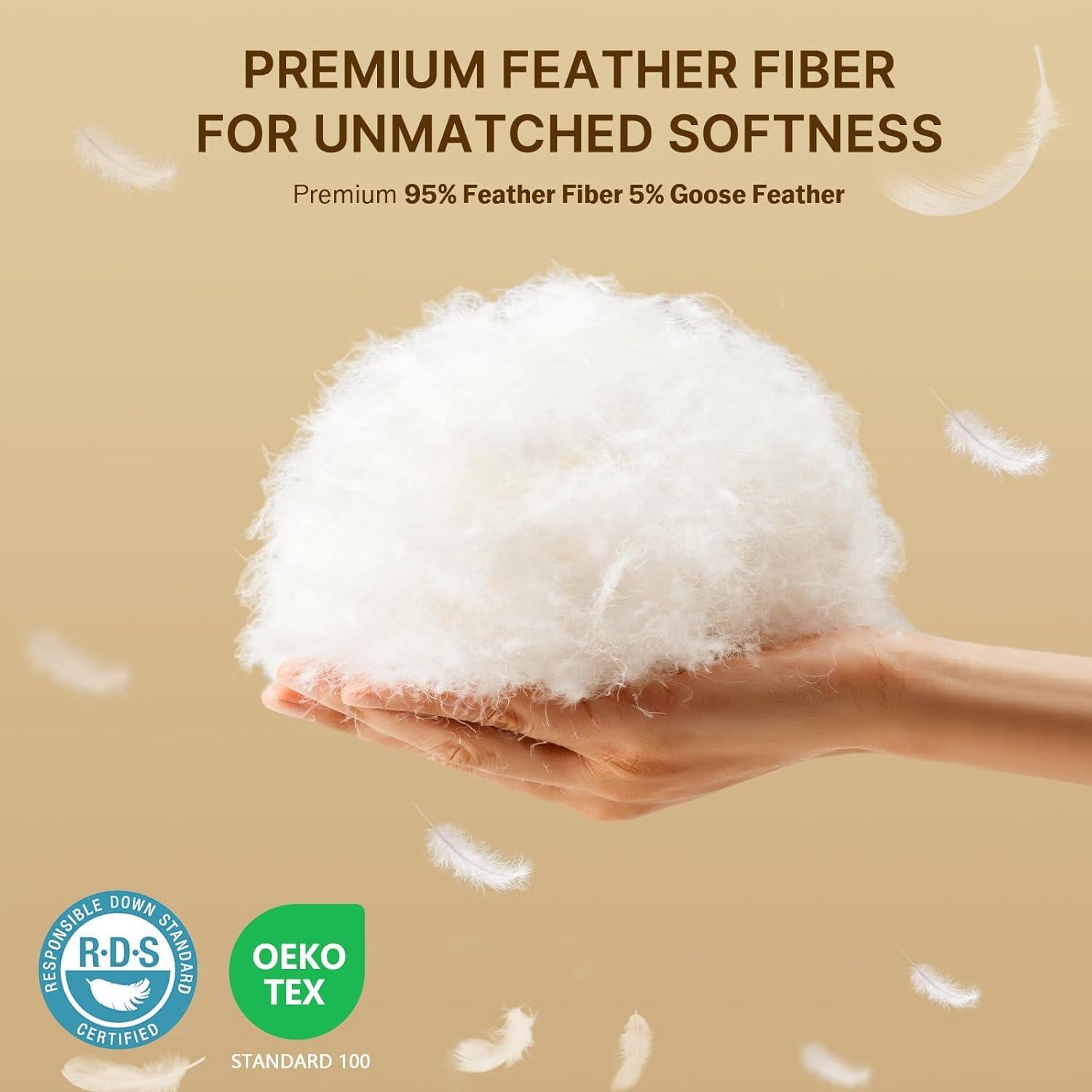 Almohadas de Plumas de Ganso Felo Queen Set de 2 50x76cm