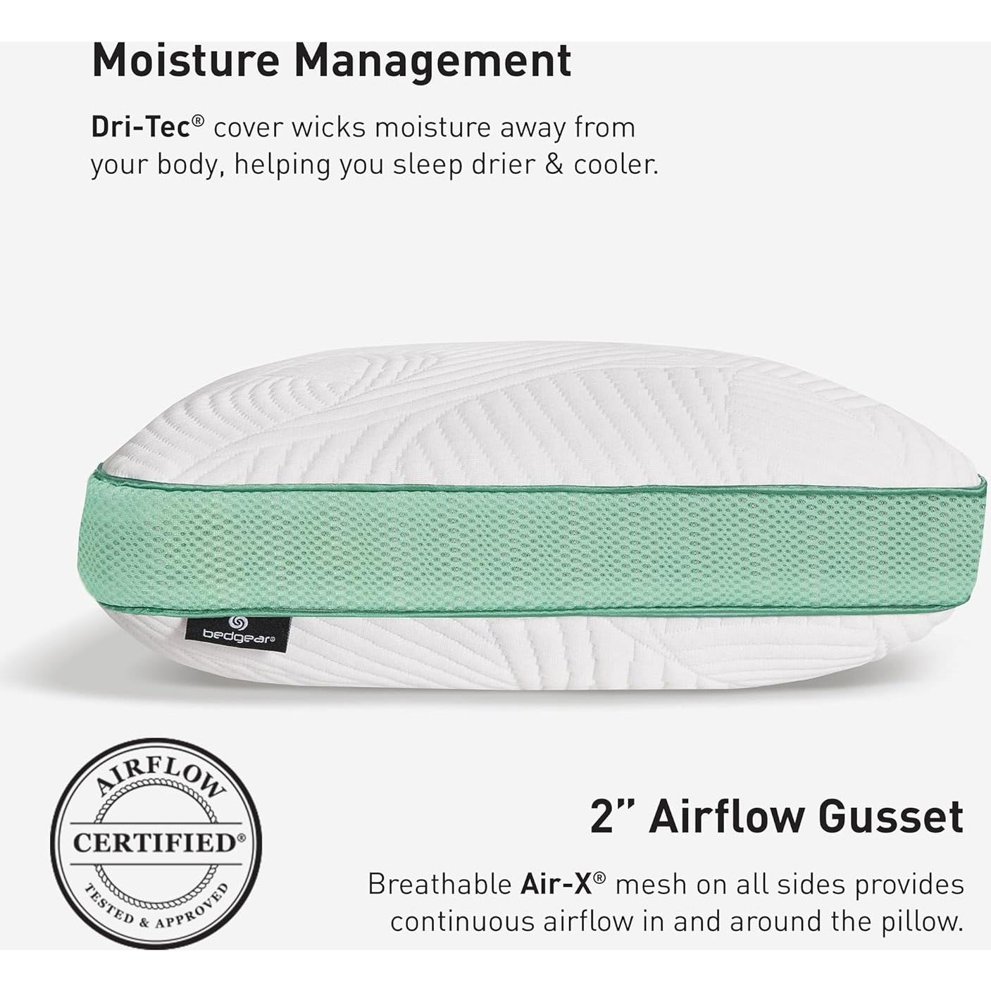 Almohada Firme Bedgear Nivel Abrazo 66x51cm Dri-Tec