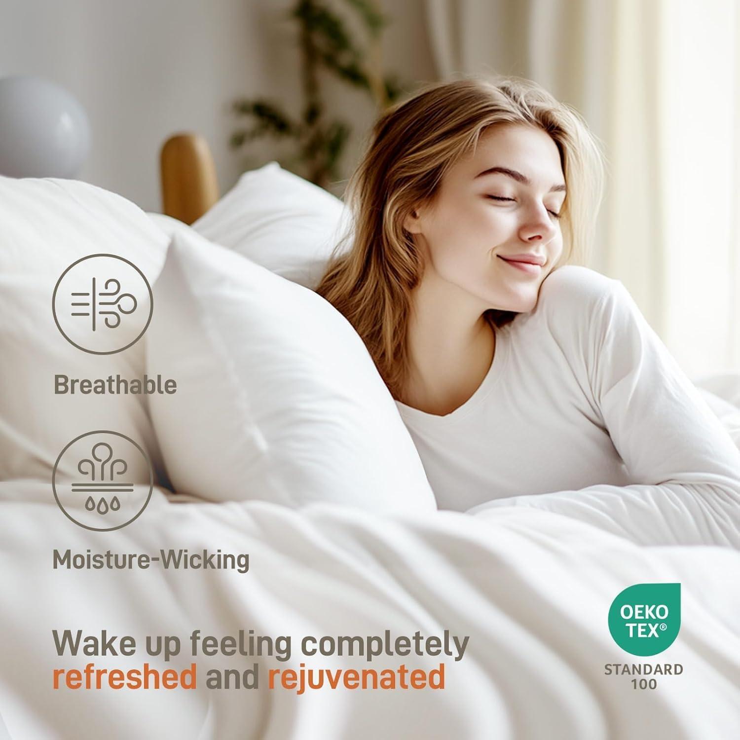 Almohadas Hipoalergénicas Sylvaris King 2 Piezas Viscosa Bambú