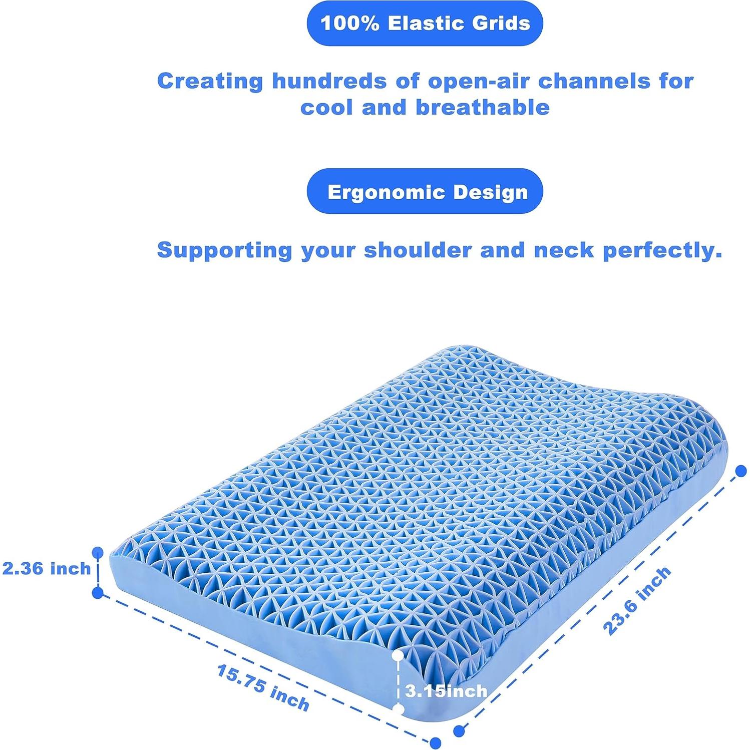 Almohada Berklan Ajustable de Malla 60x40 cm Soporte Ergonómico